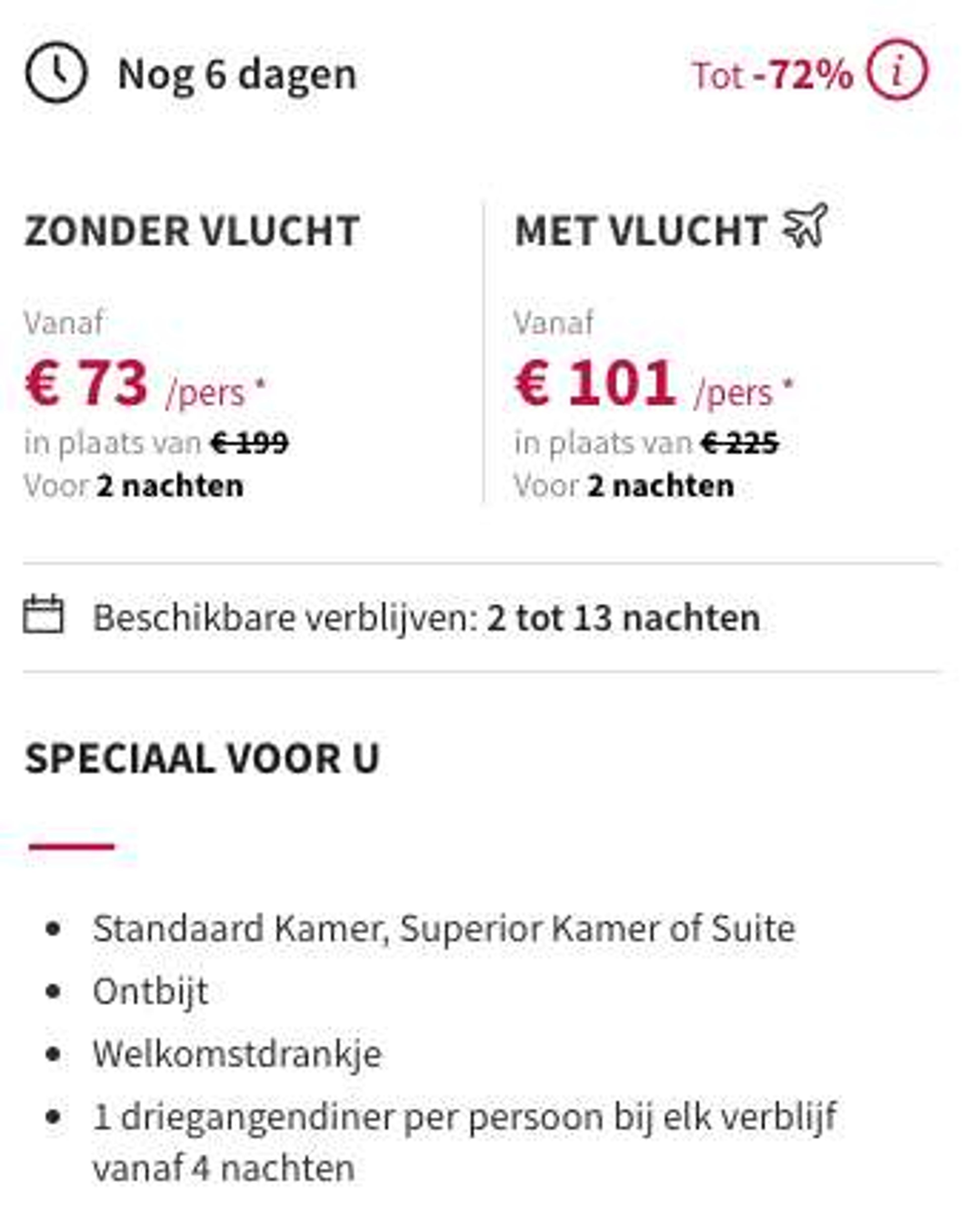 Boekingsvoorbeeld