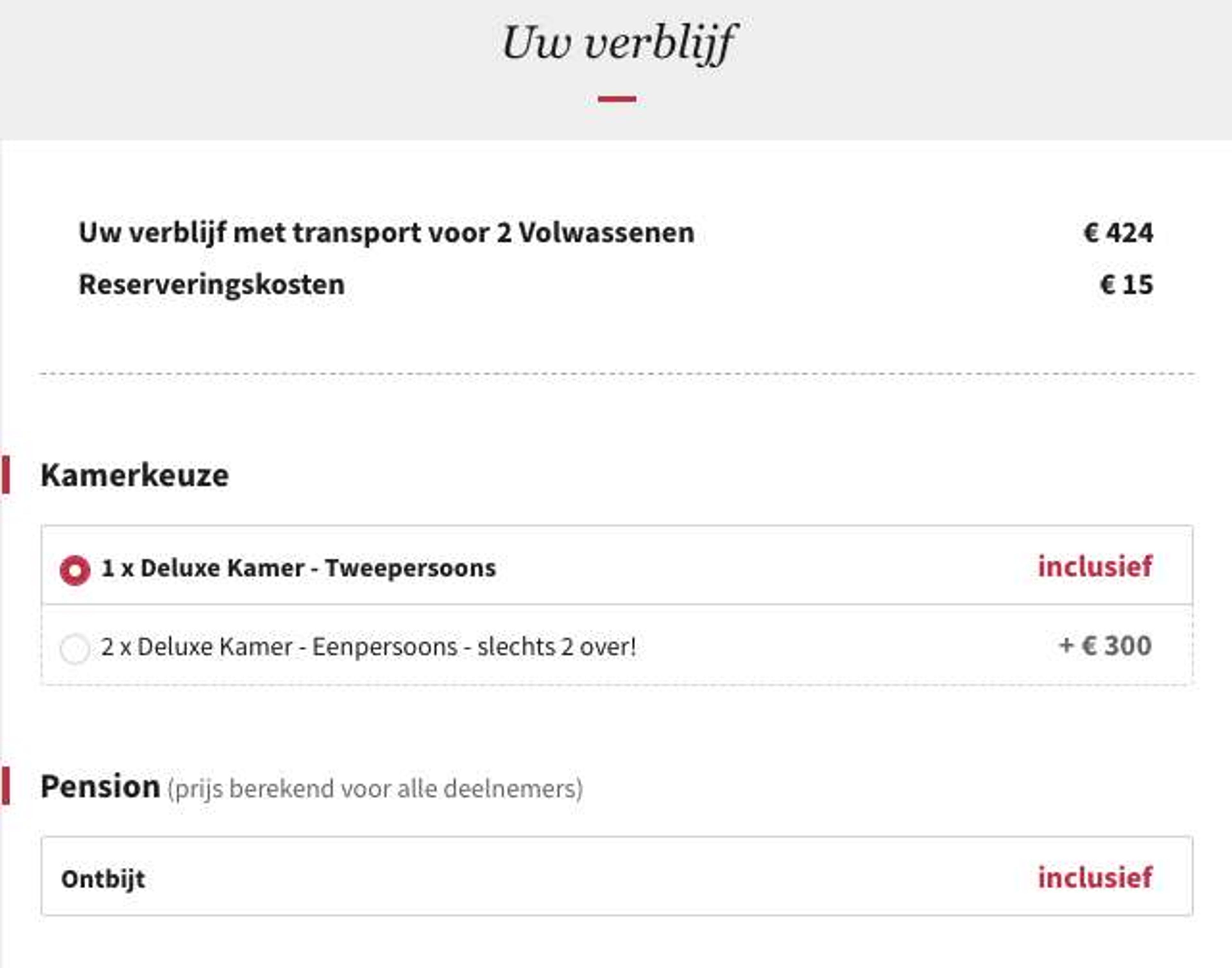 Boekingsvoorbeeld