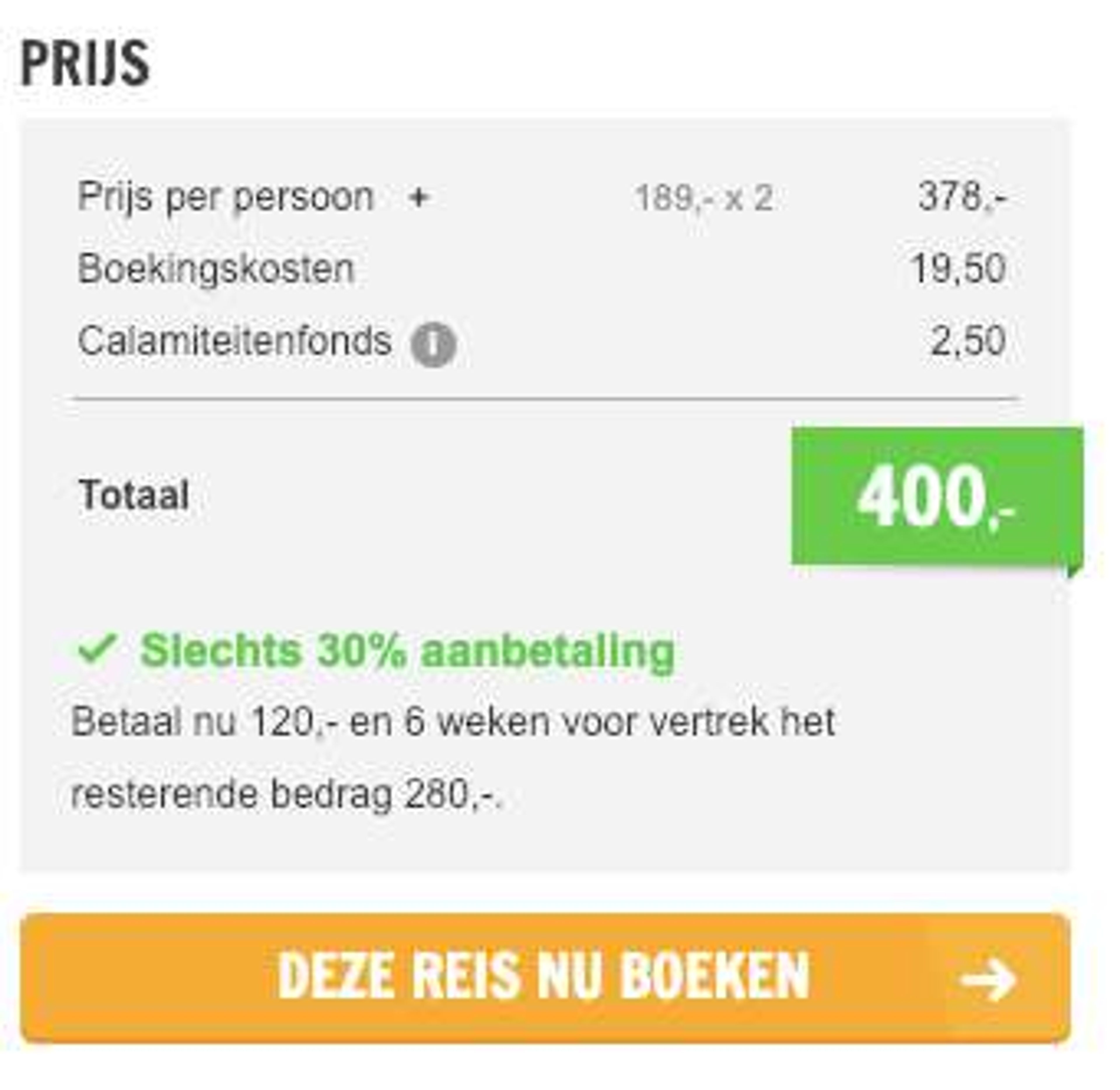 Boekingsvoorbeeld