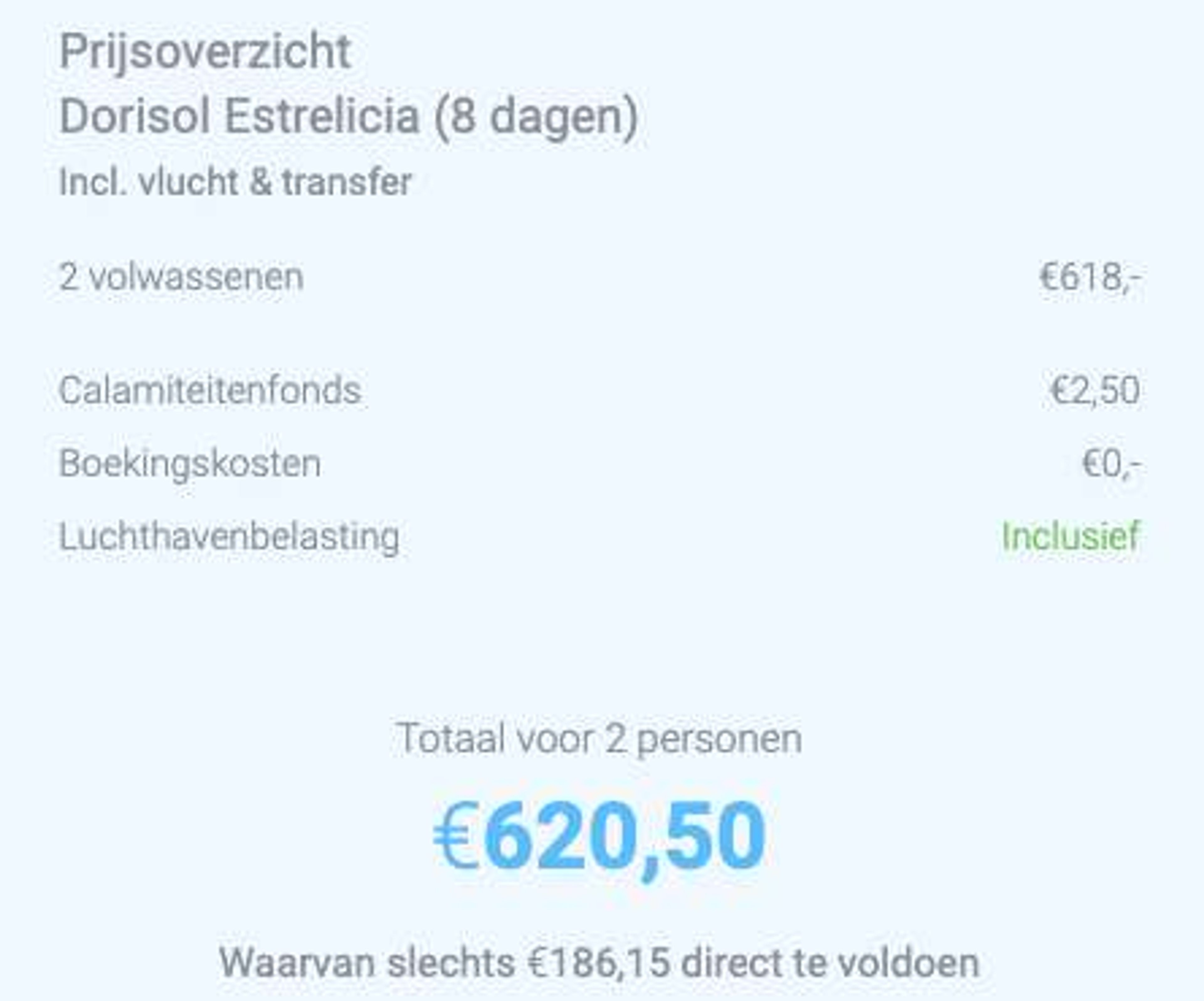 Boekingsvoorbeeld