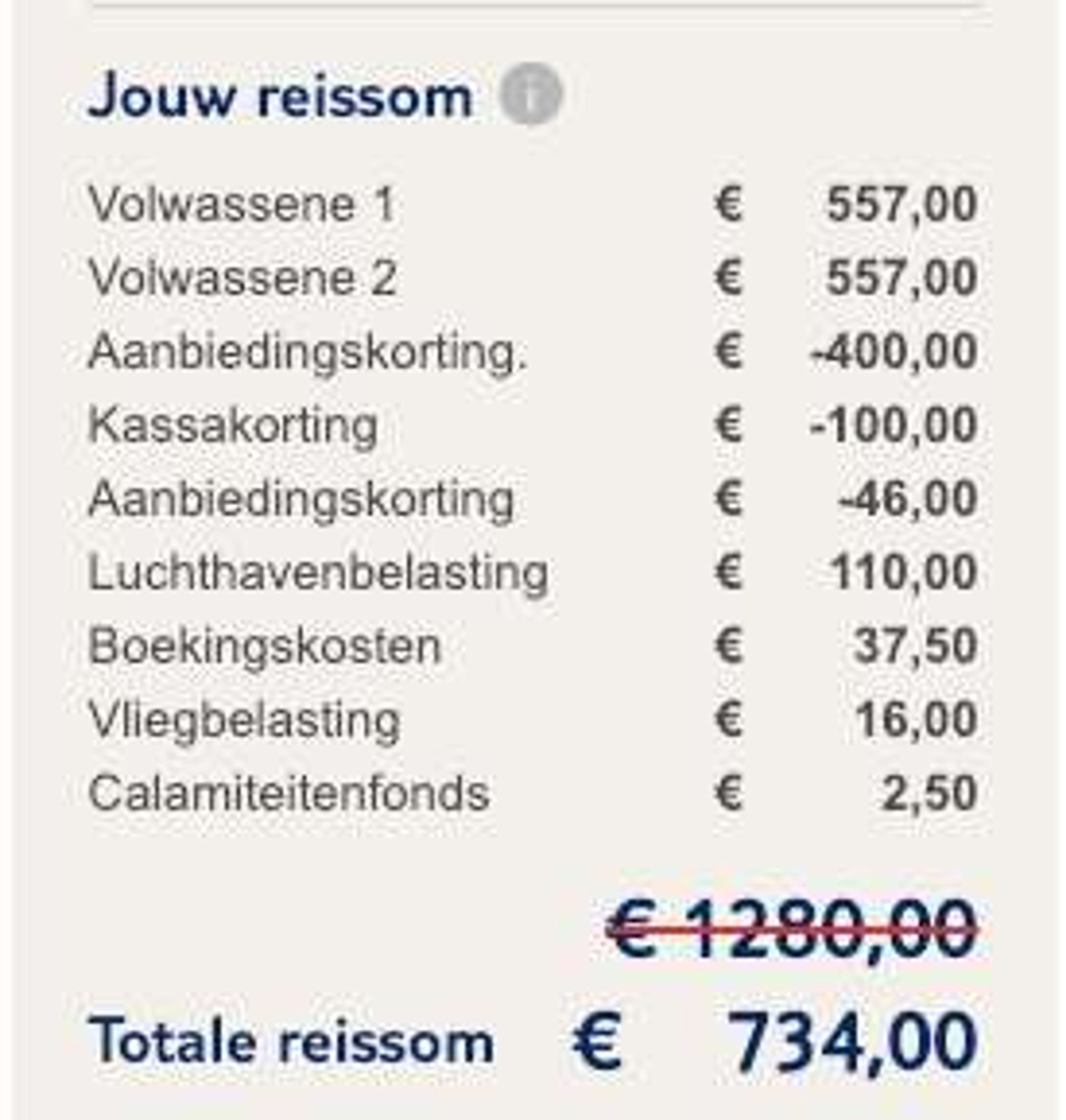 Boekingsvoorbeeld
