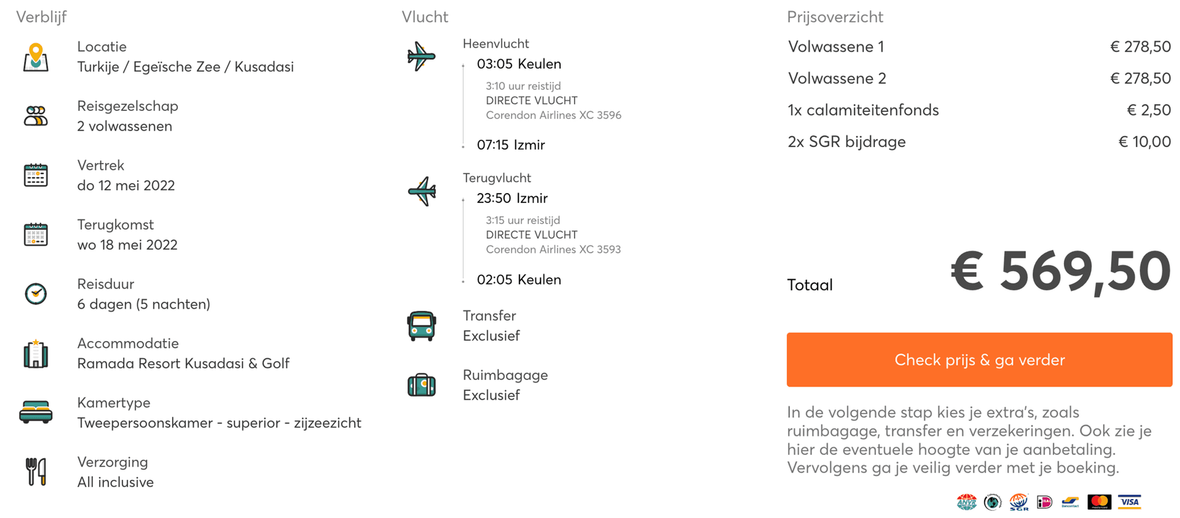 Boekingsvoorbeeld