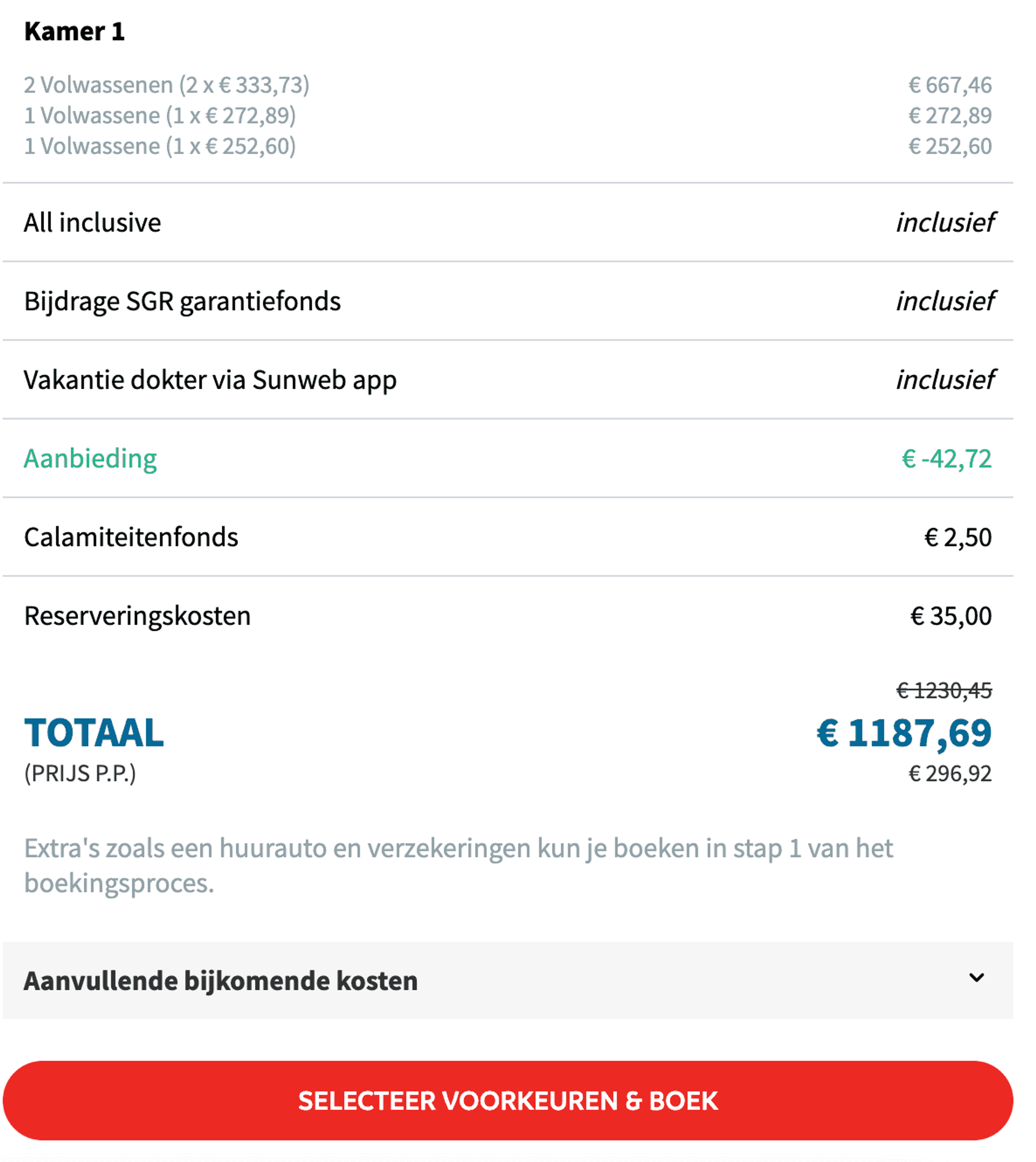 Boekingsvoorbeeld