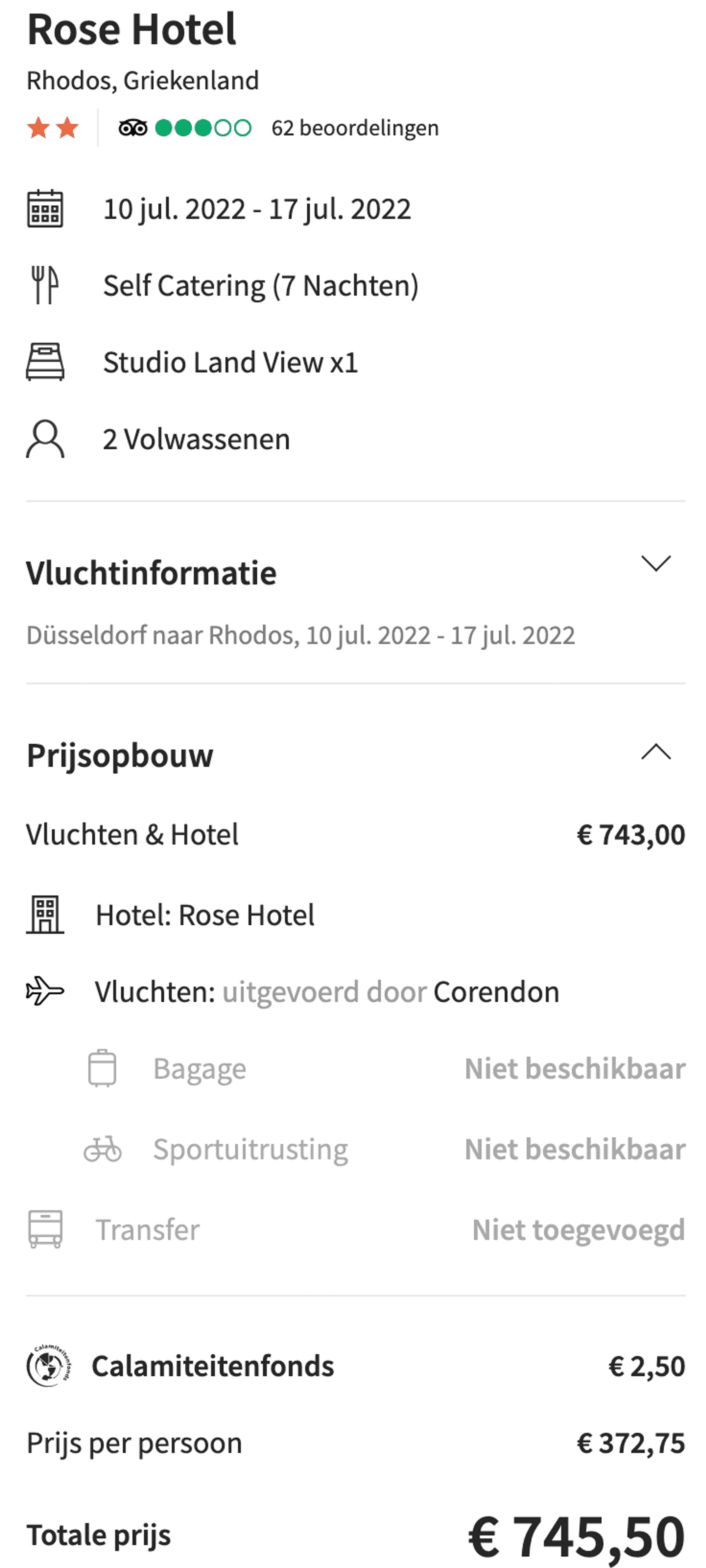 Boekingsvoorbeeld