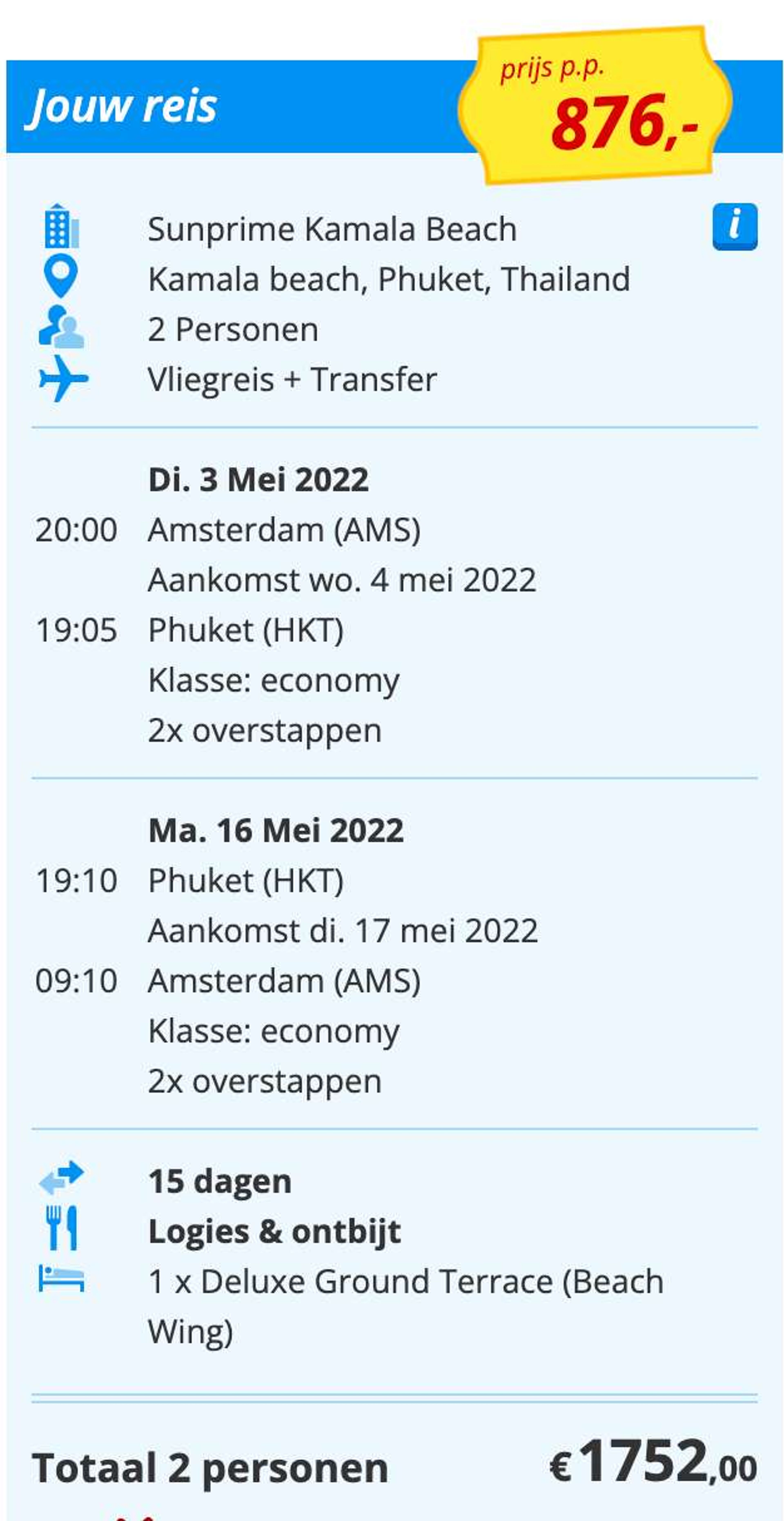 Boekingsvoorbeeld