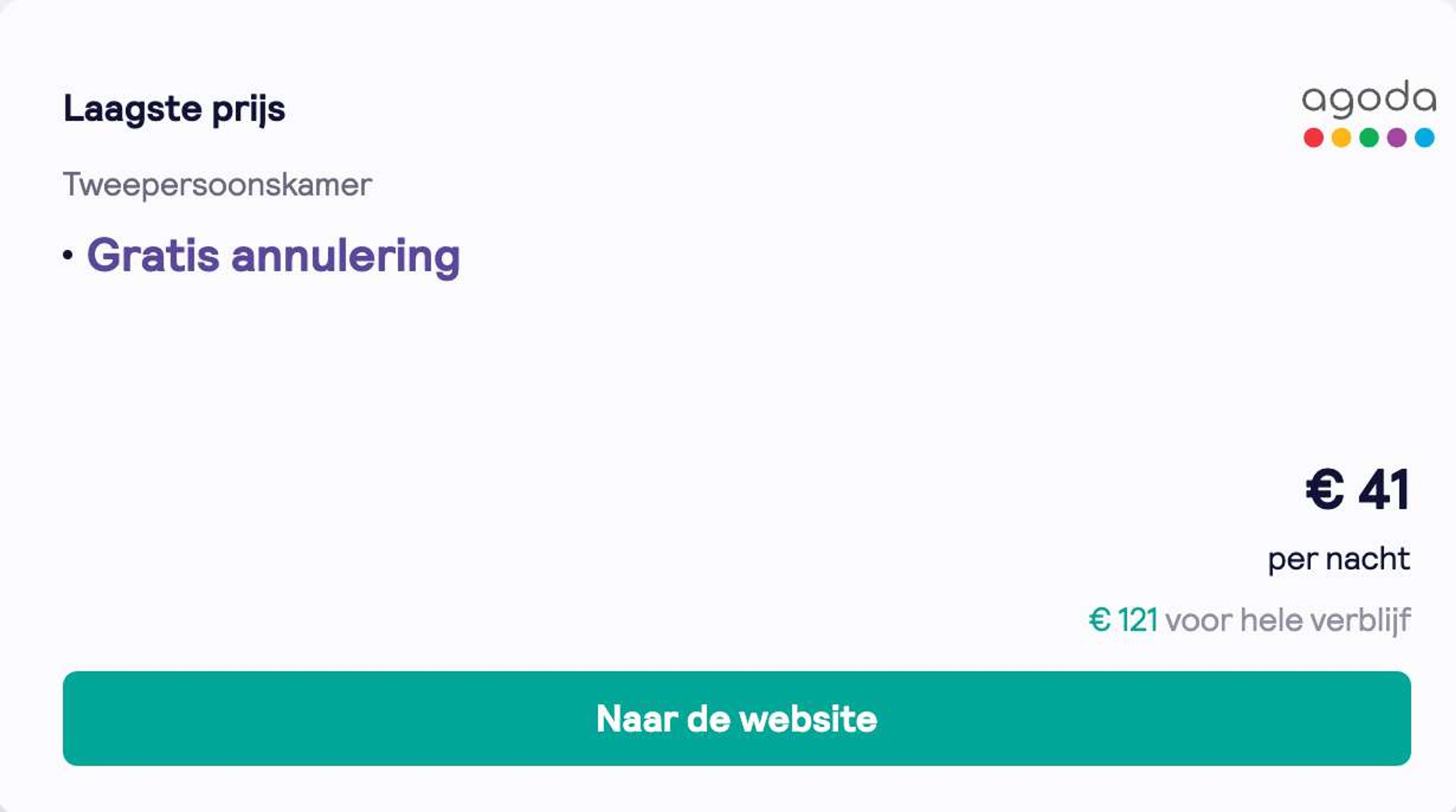 Boekingsvoorbeeld