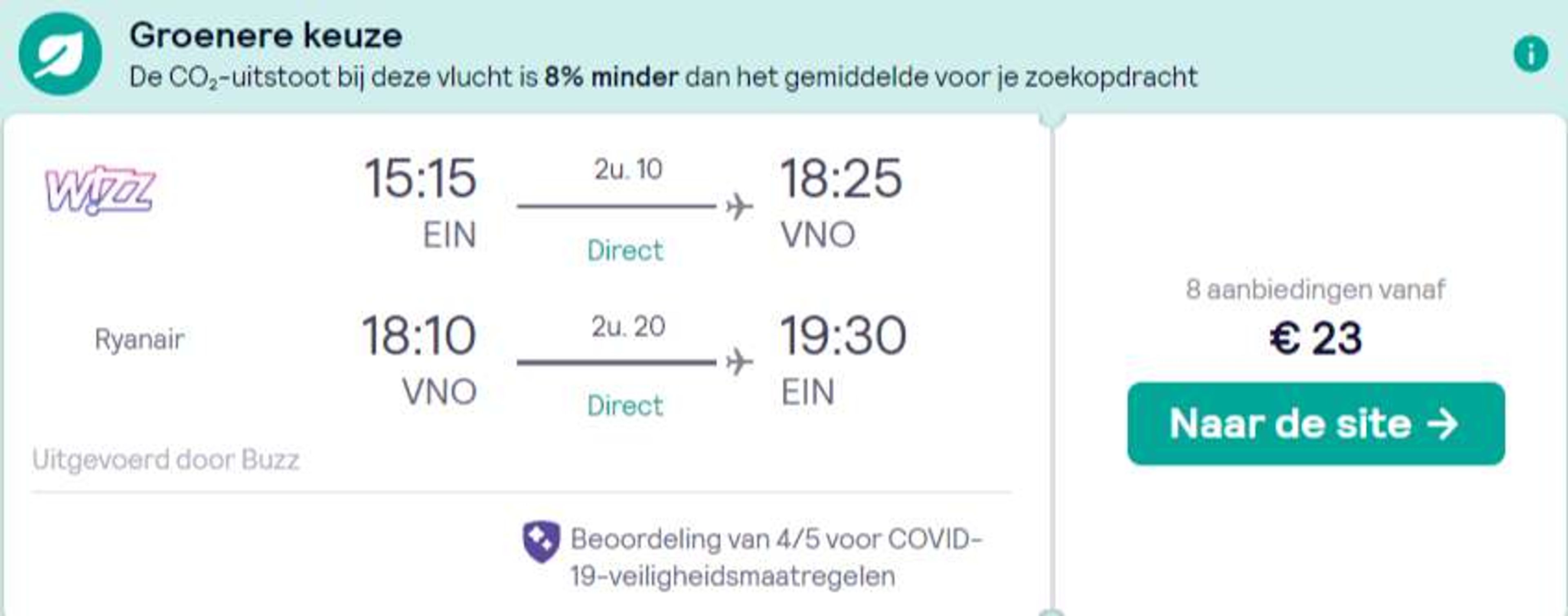 Boekingsvoorbeeld