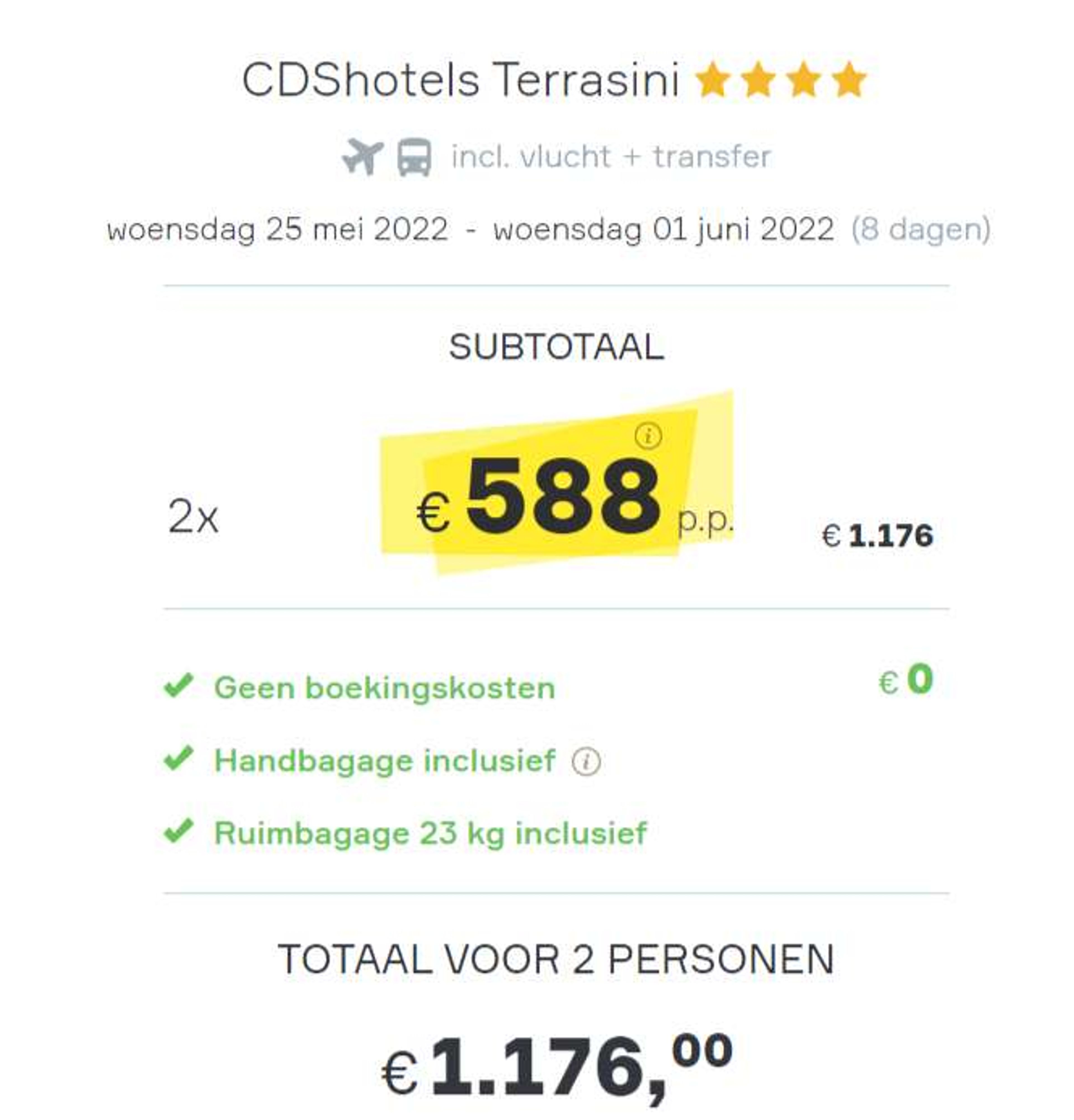 Boekingsvoorbeeld
