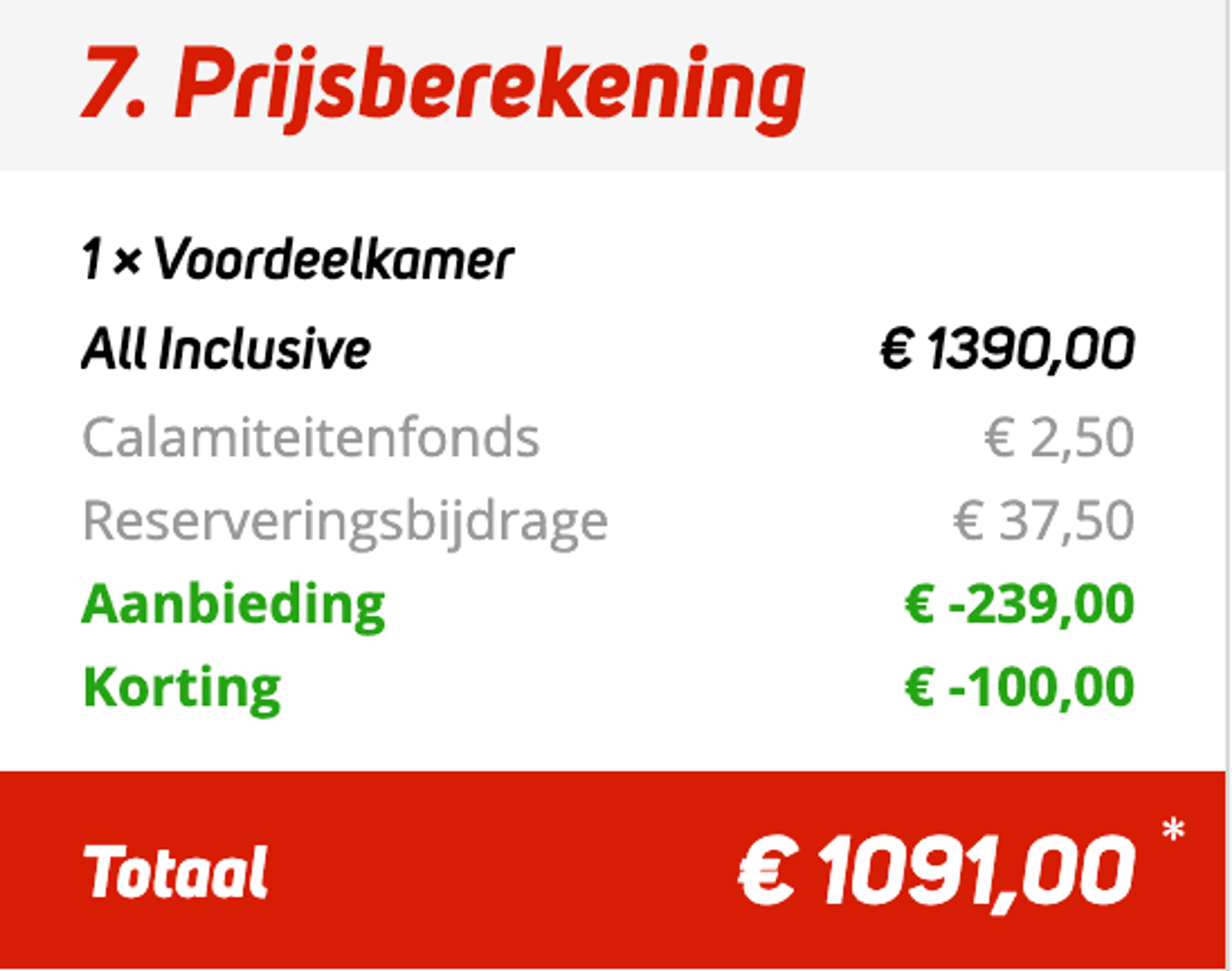 Boekingsvoorbeeld