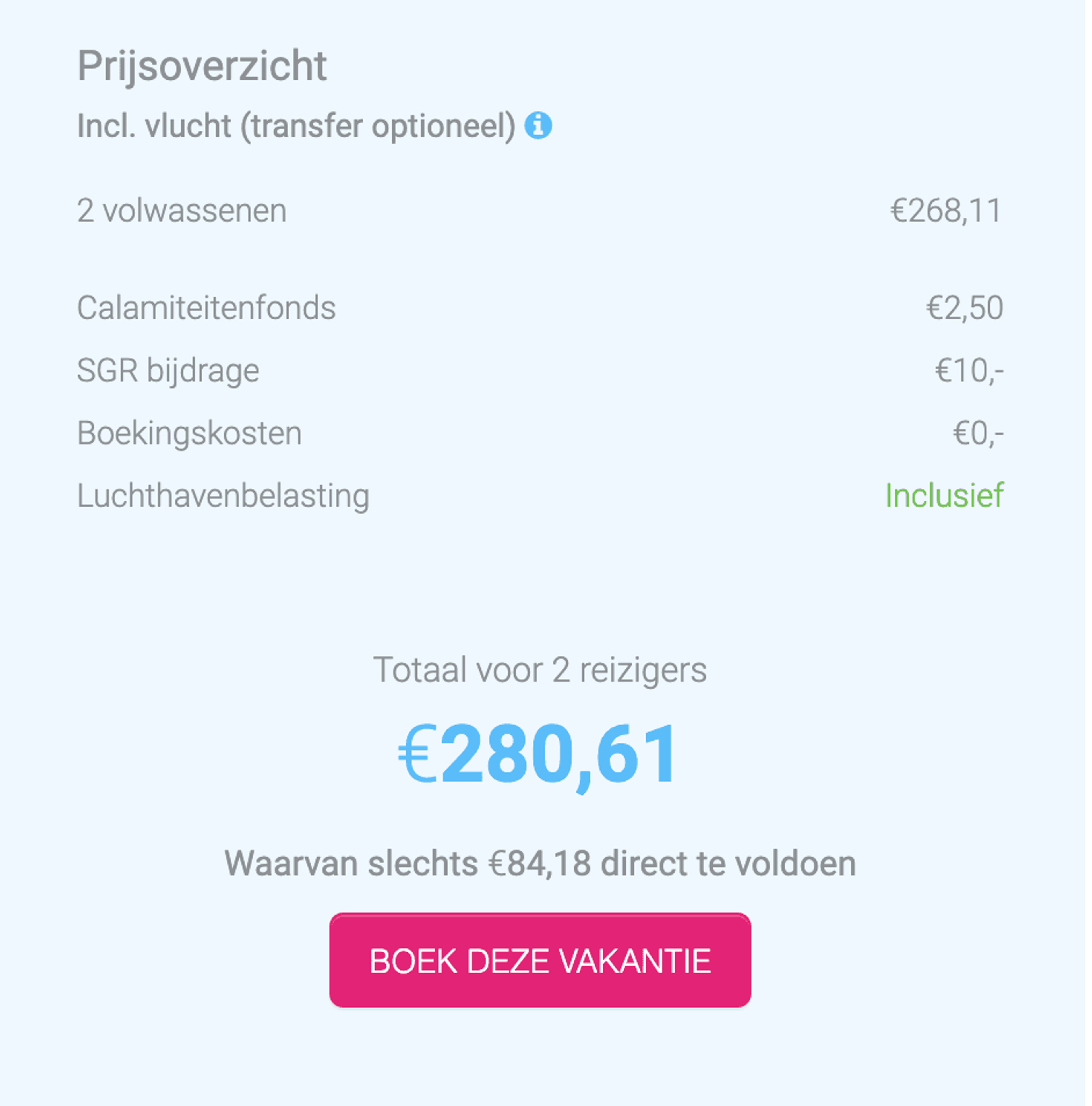 Boekingsvoorbeeld