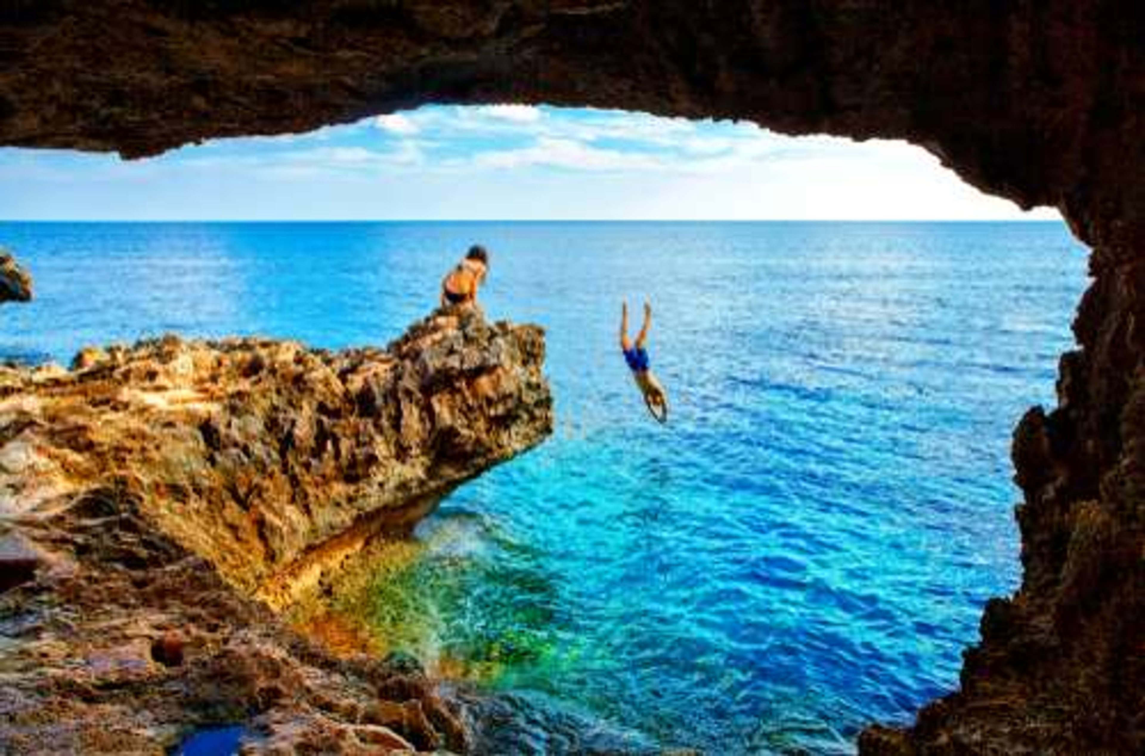 Cyprus Ayia Napa Sea cave near Cape Greko