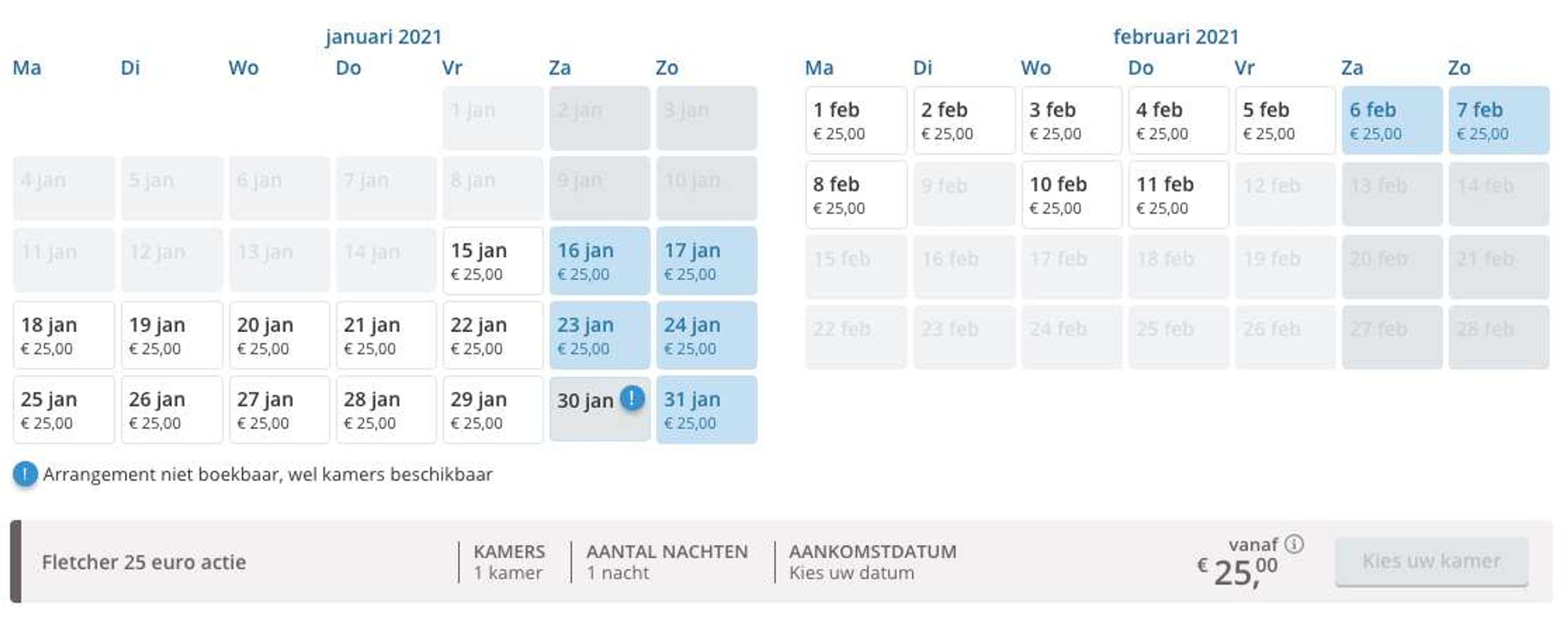 Boekingsvoorbeeld