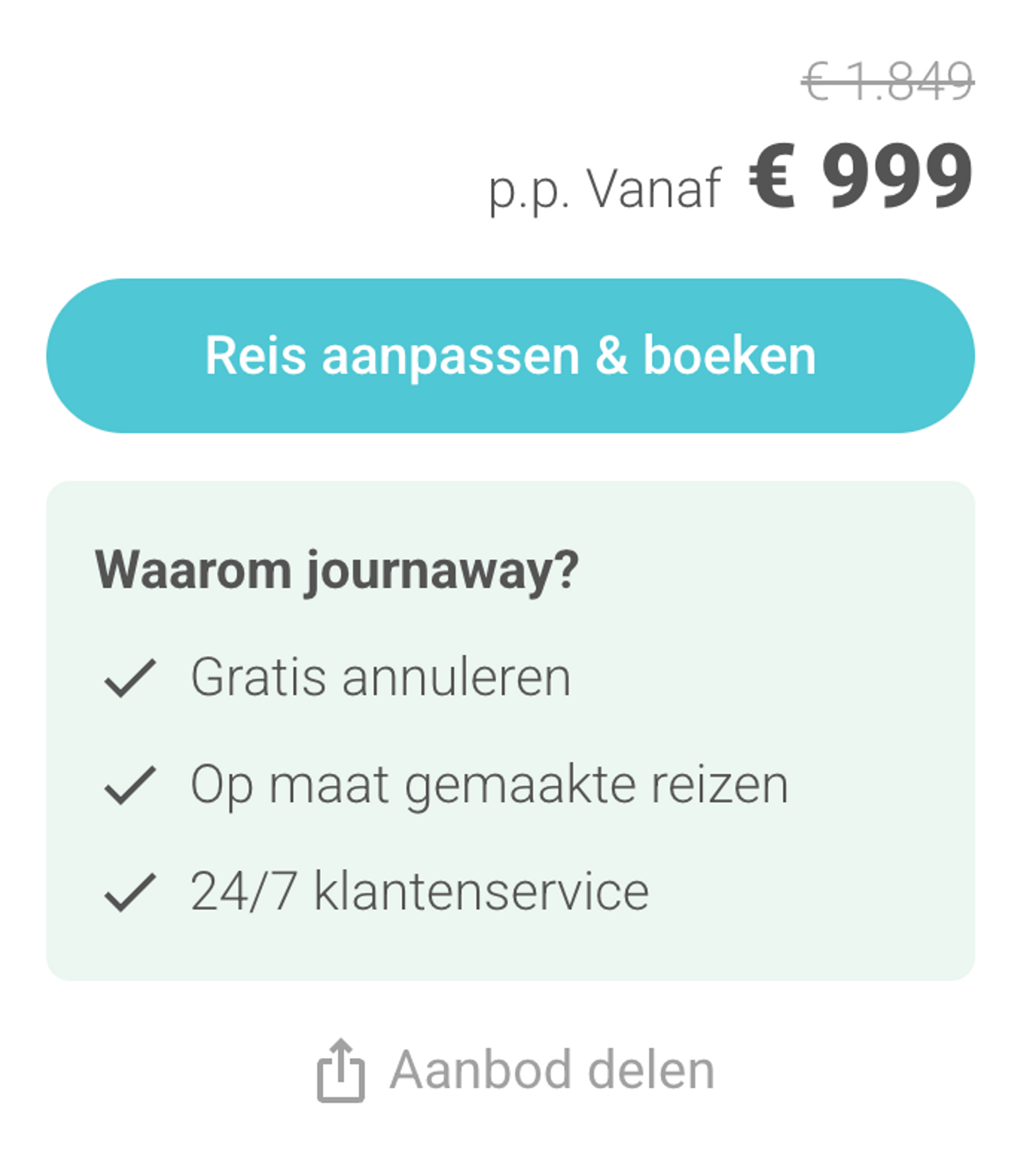Boekingsvoorbeeld