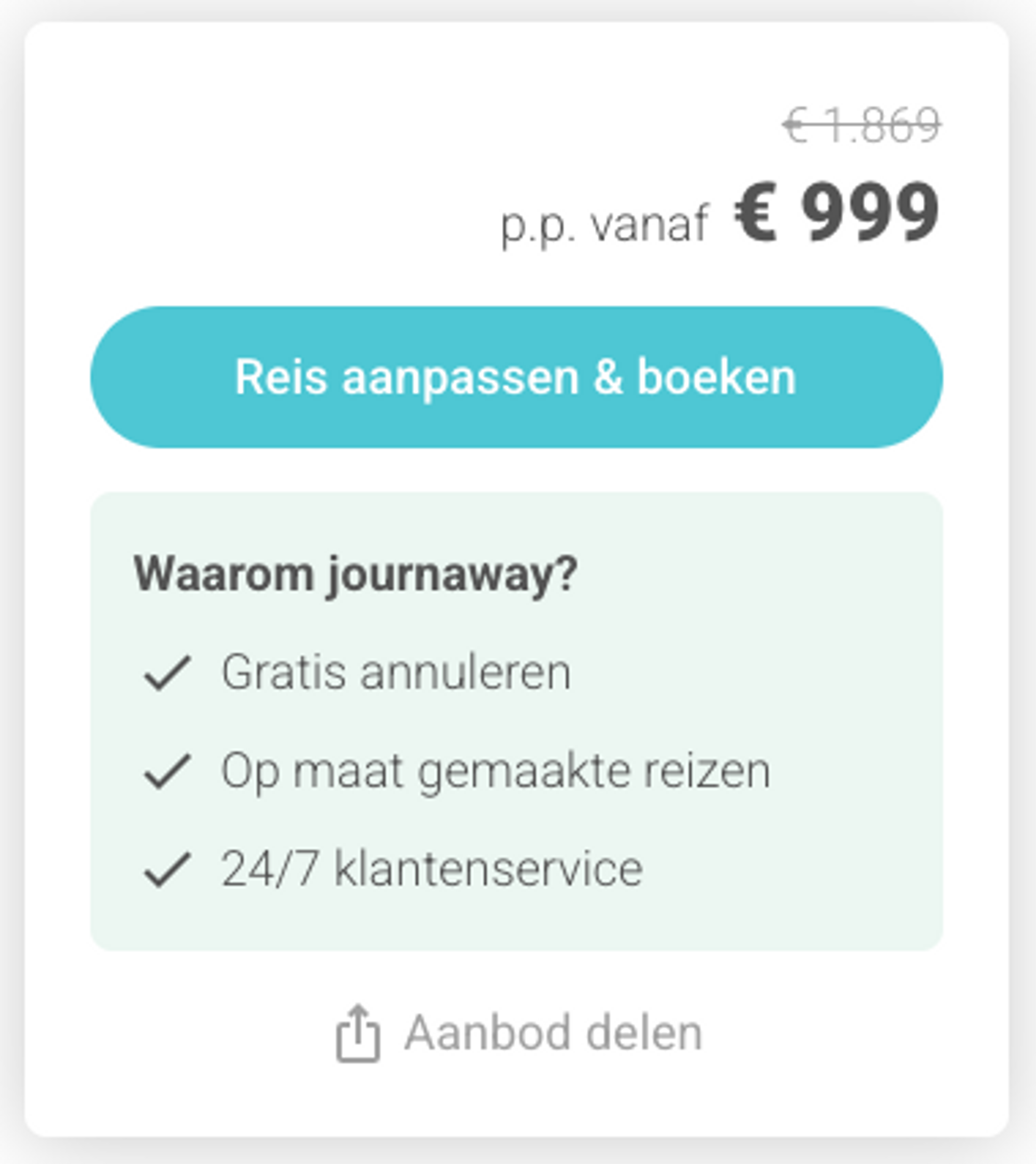Boekingsvoorbeeld