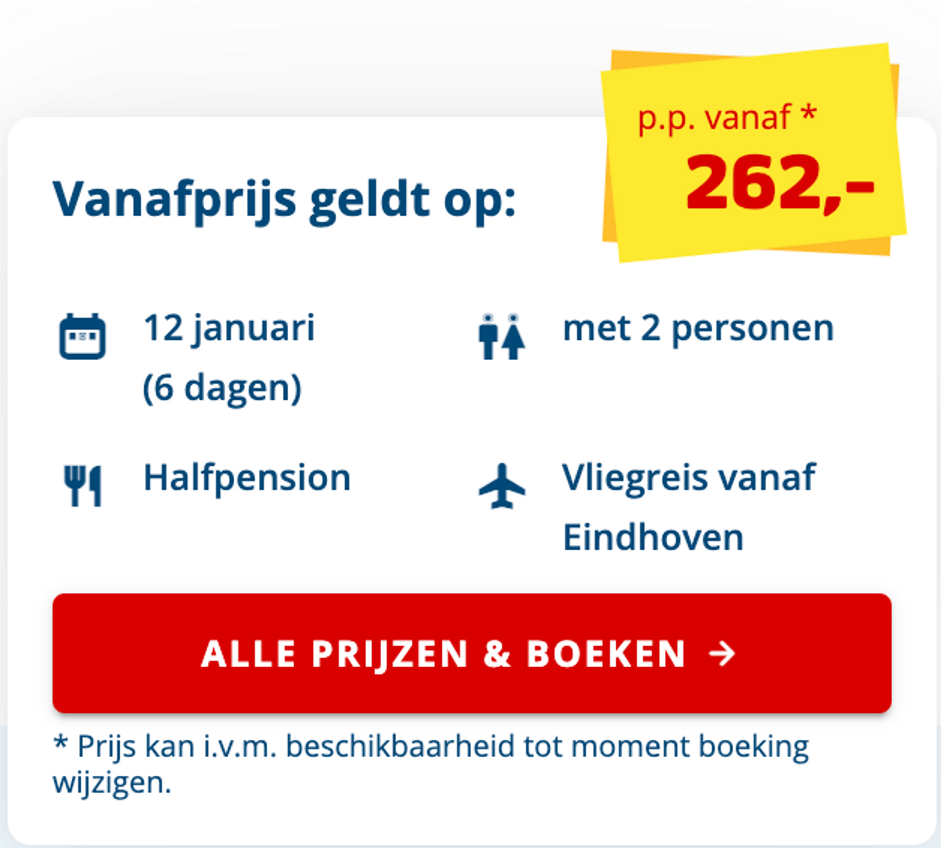 Boekingsvoorbeeld