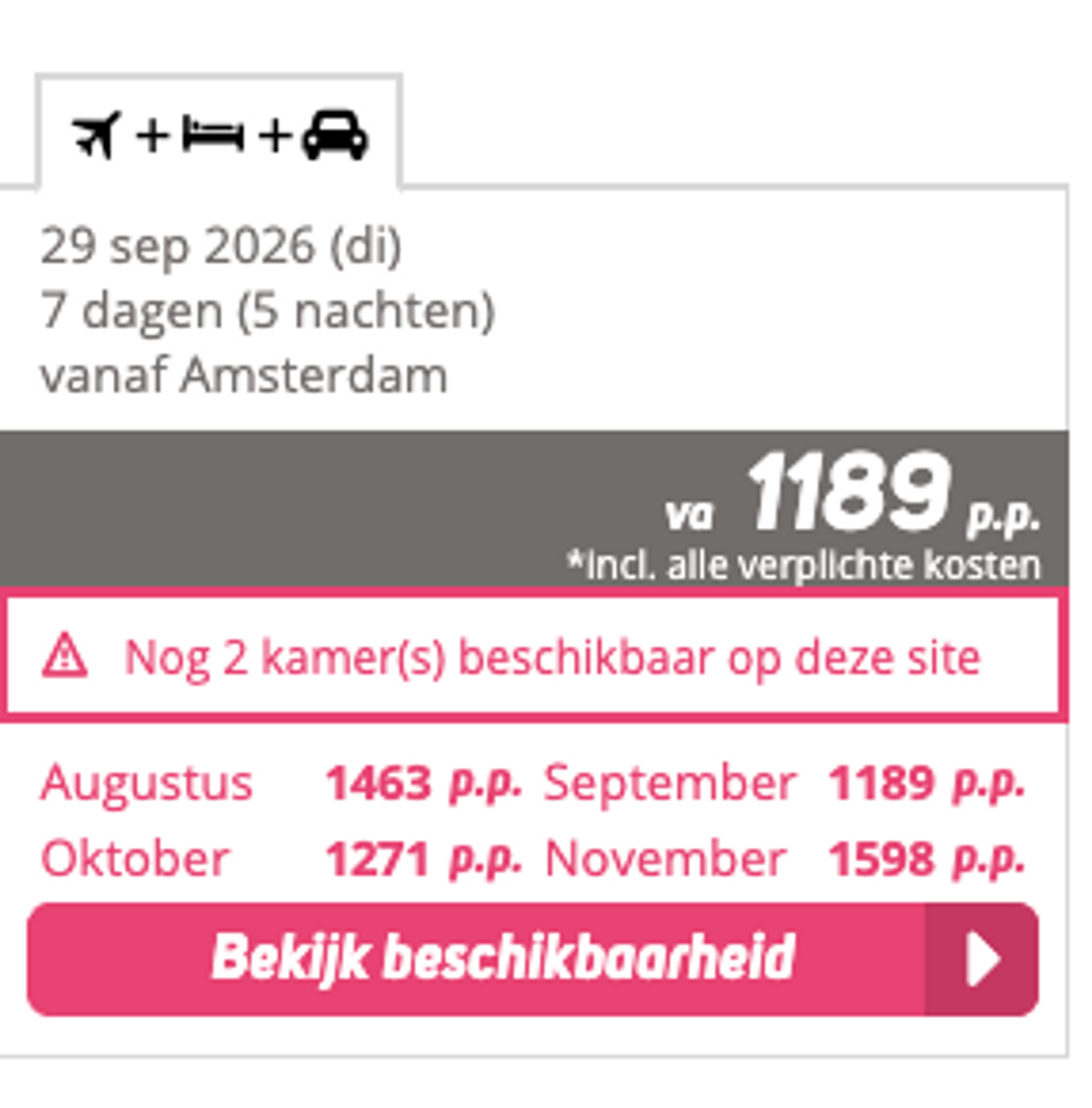 Boekingsvoorbeeld