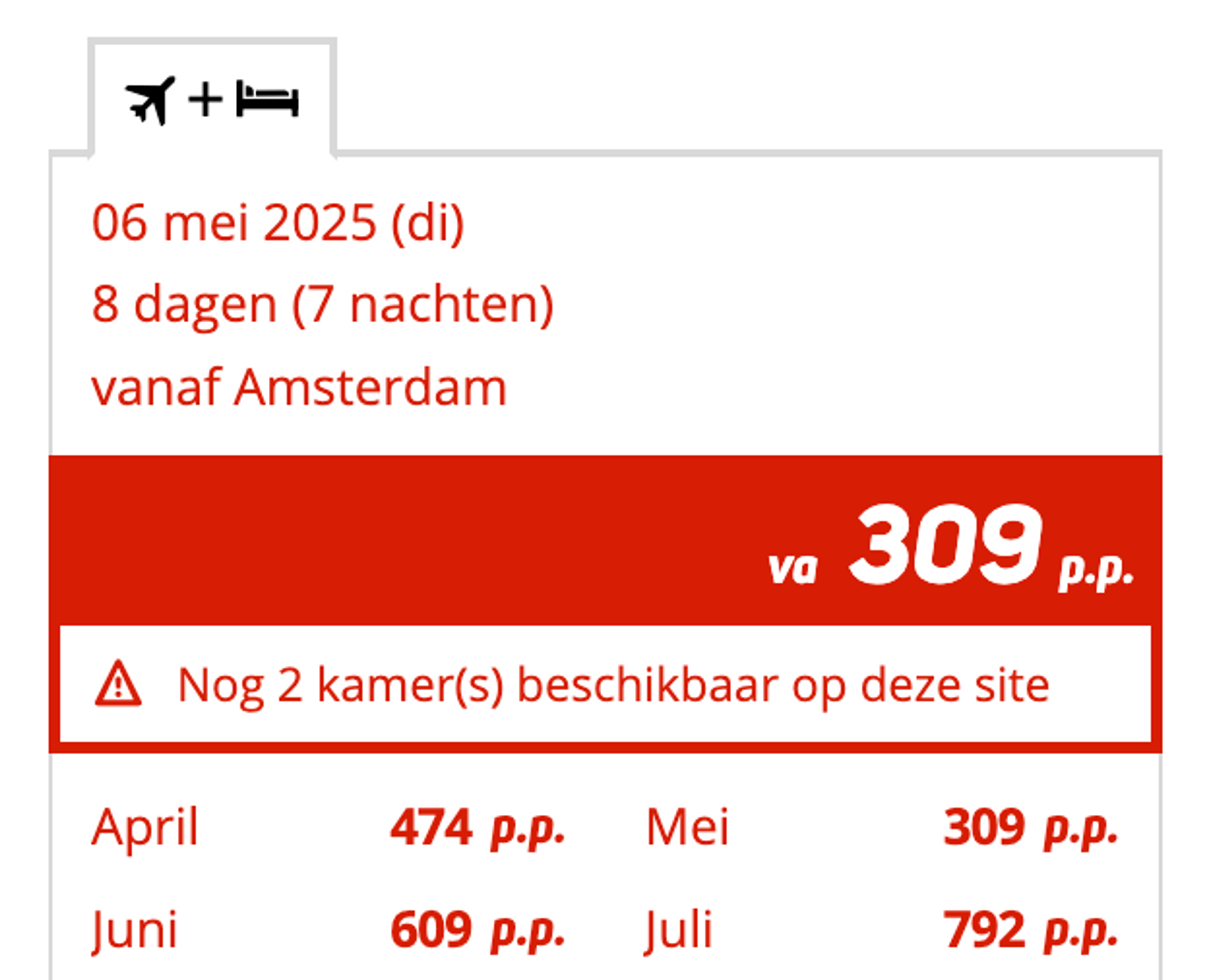 Boekingsvoorbeeld