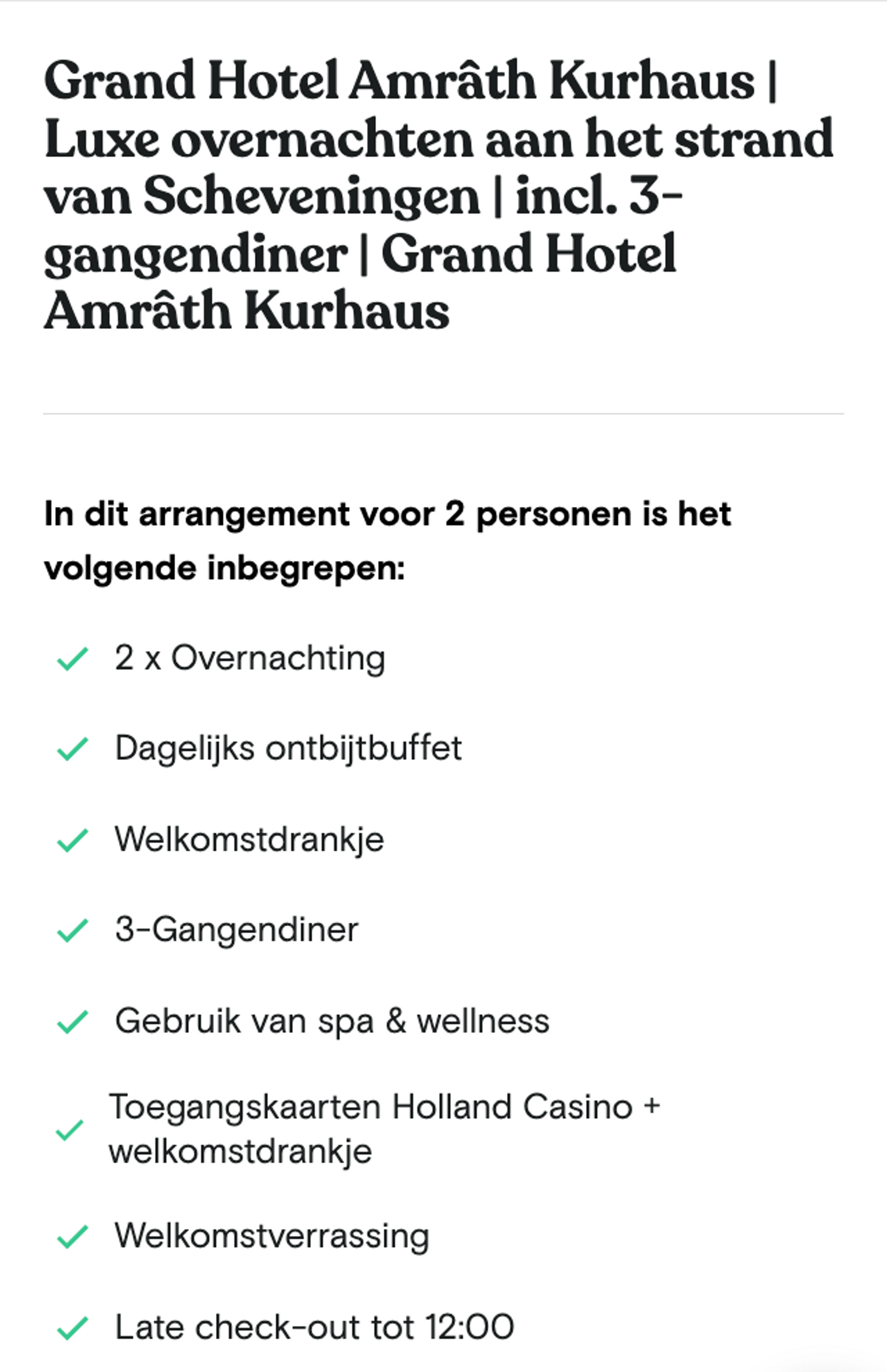 Boekingsvoorbeeld