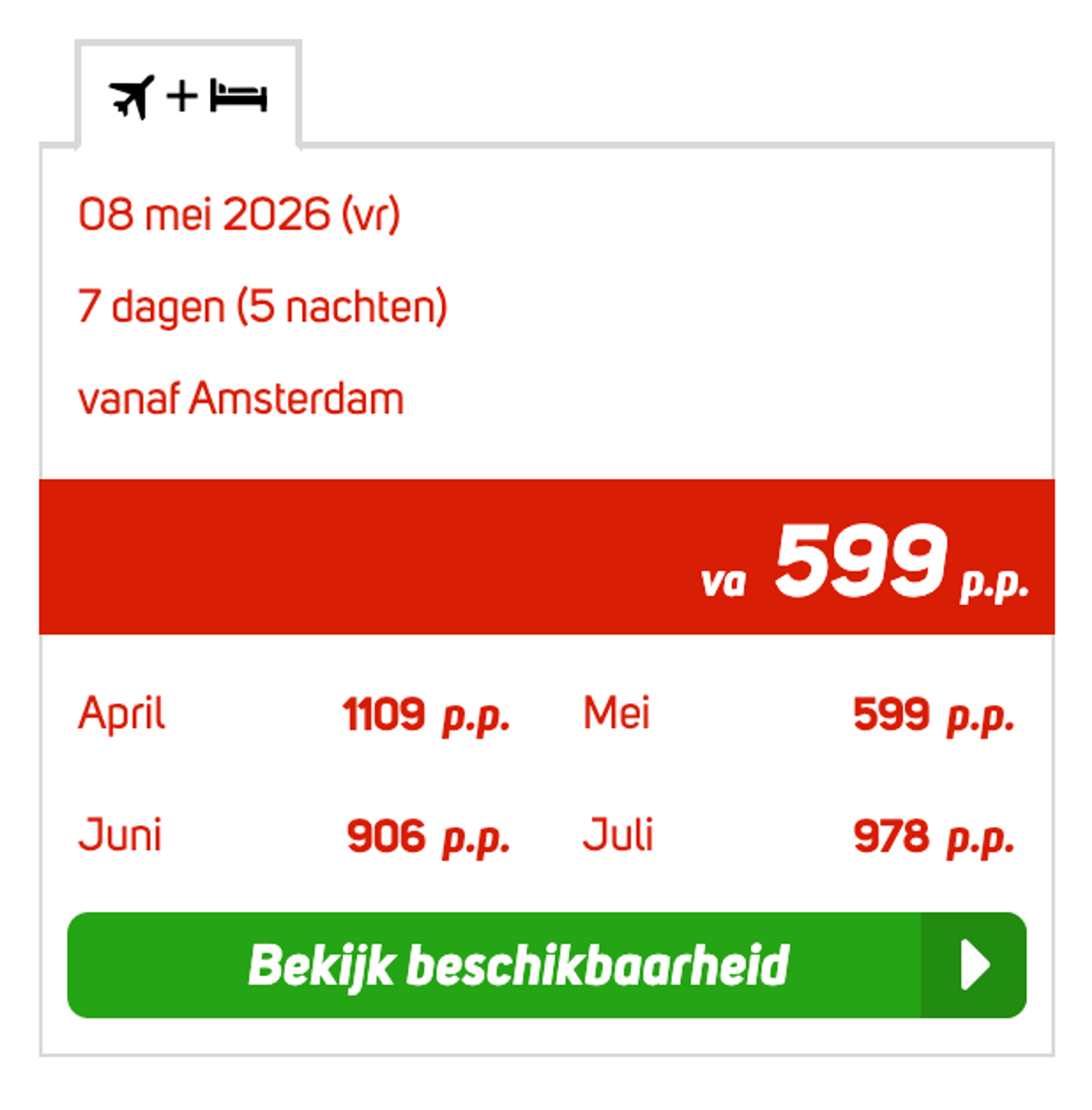 Boekingsvoorbeeld