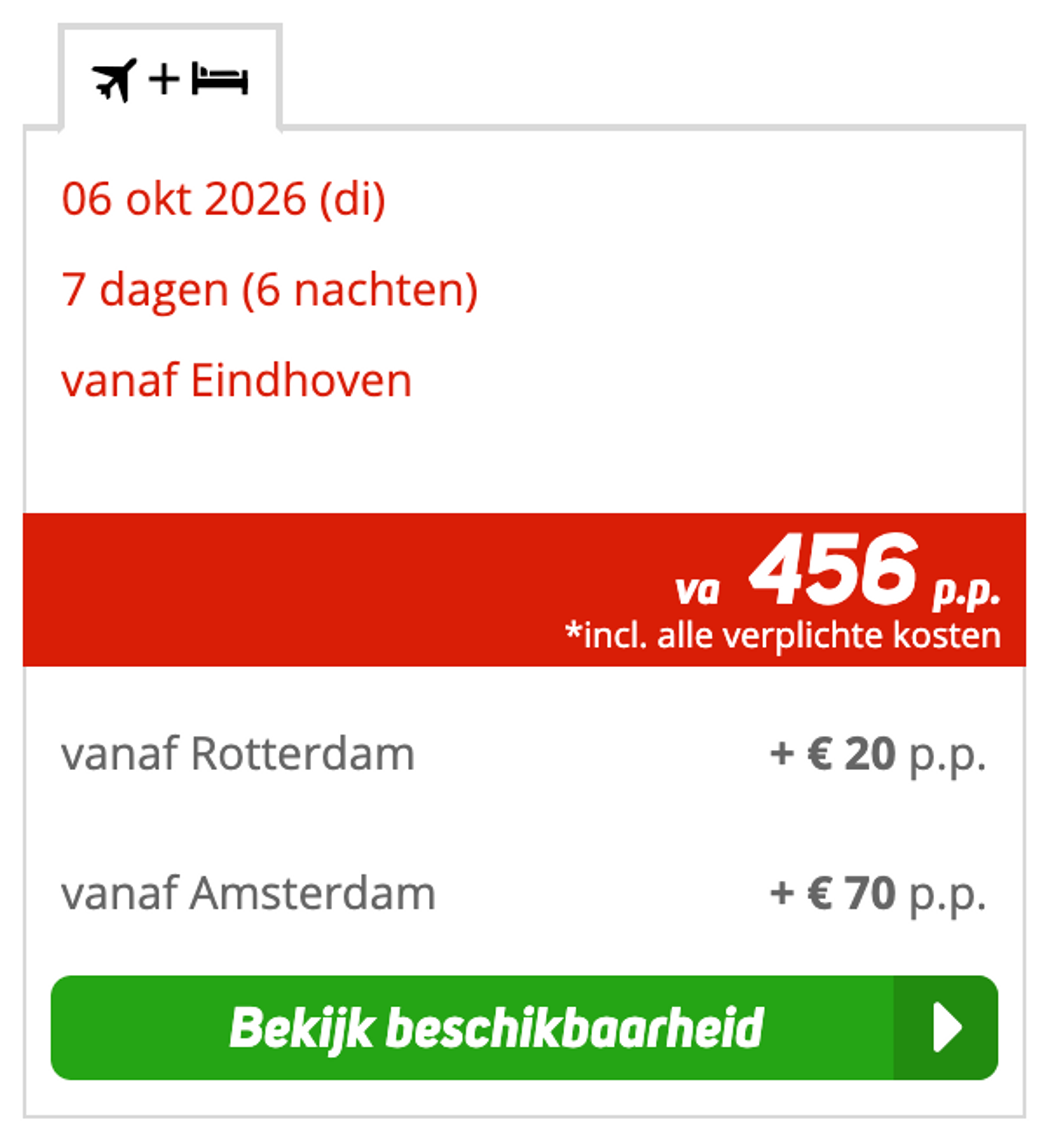 Boekingsvoorbeeld
