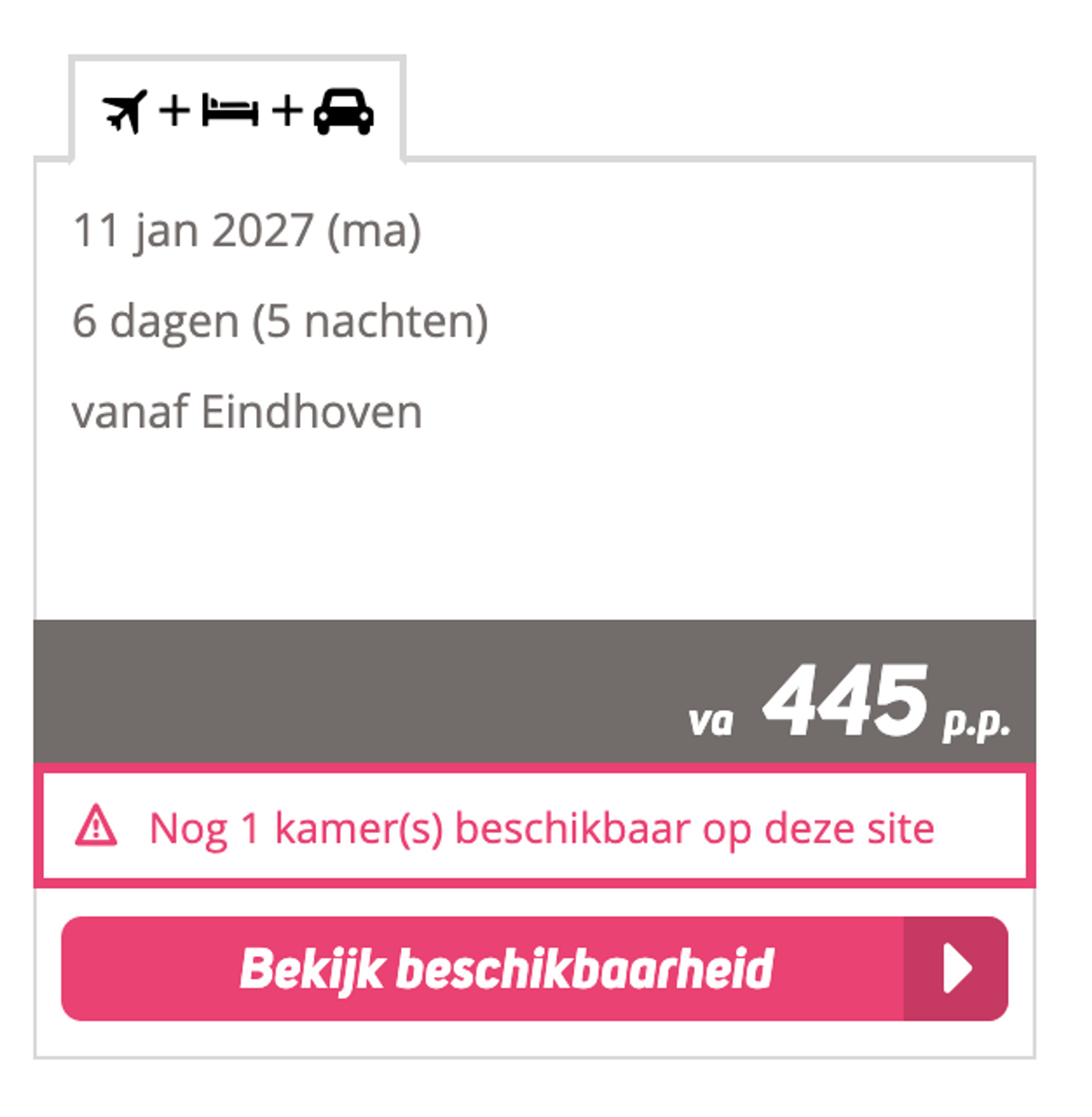Boekingsvoorbeeld