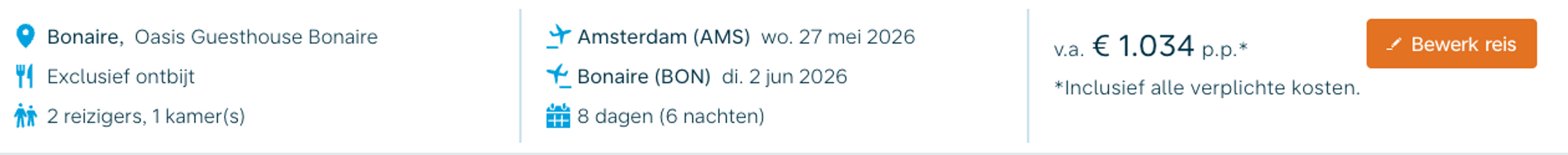 Boekingsvoorbeeld