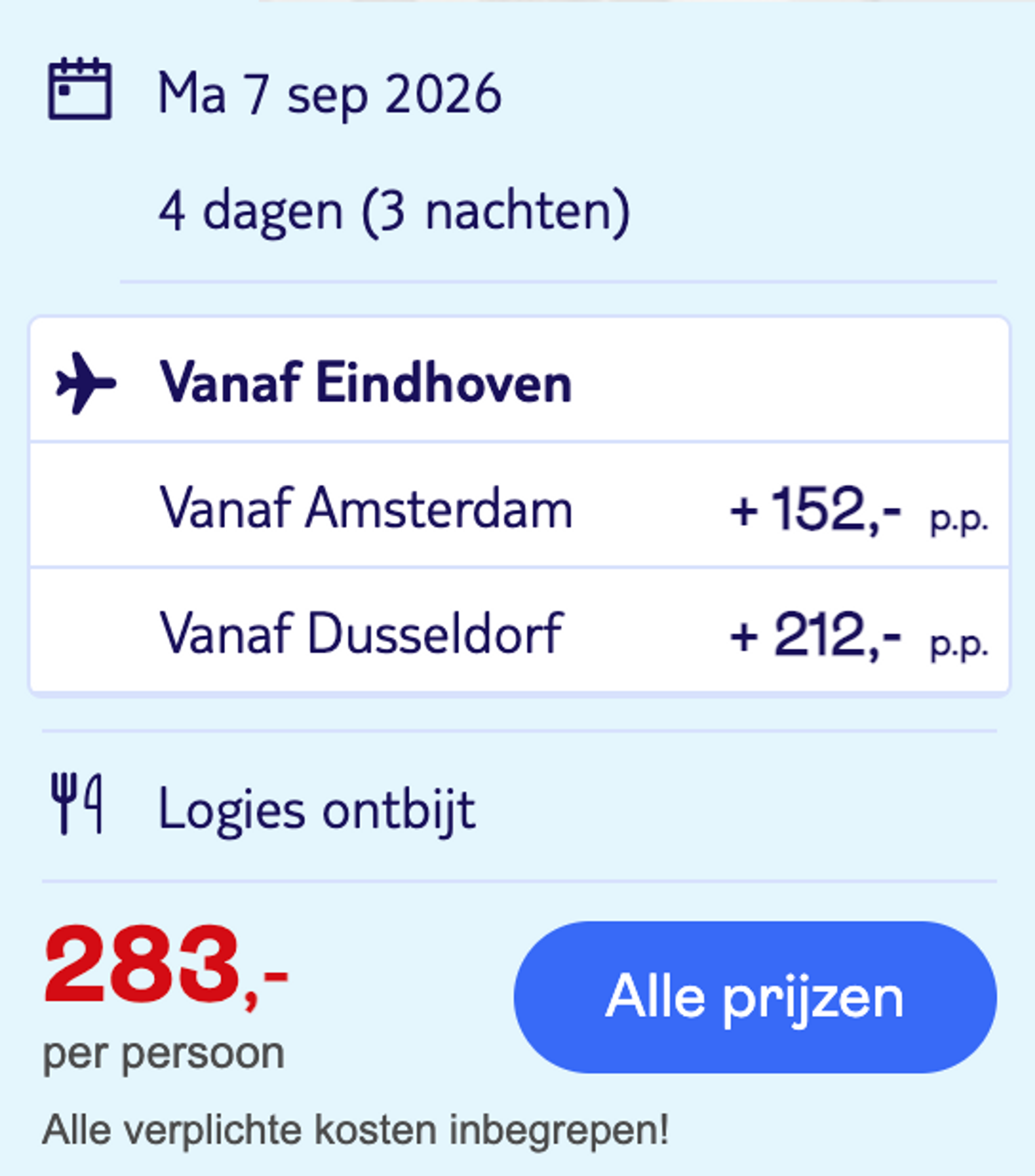 Boekingsvoorbeeld