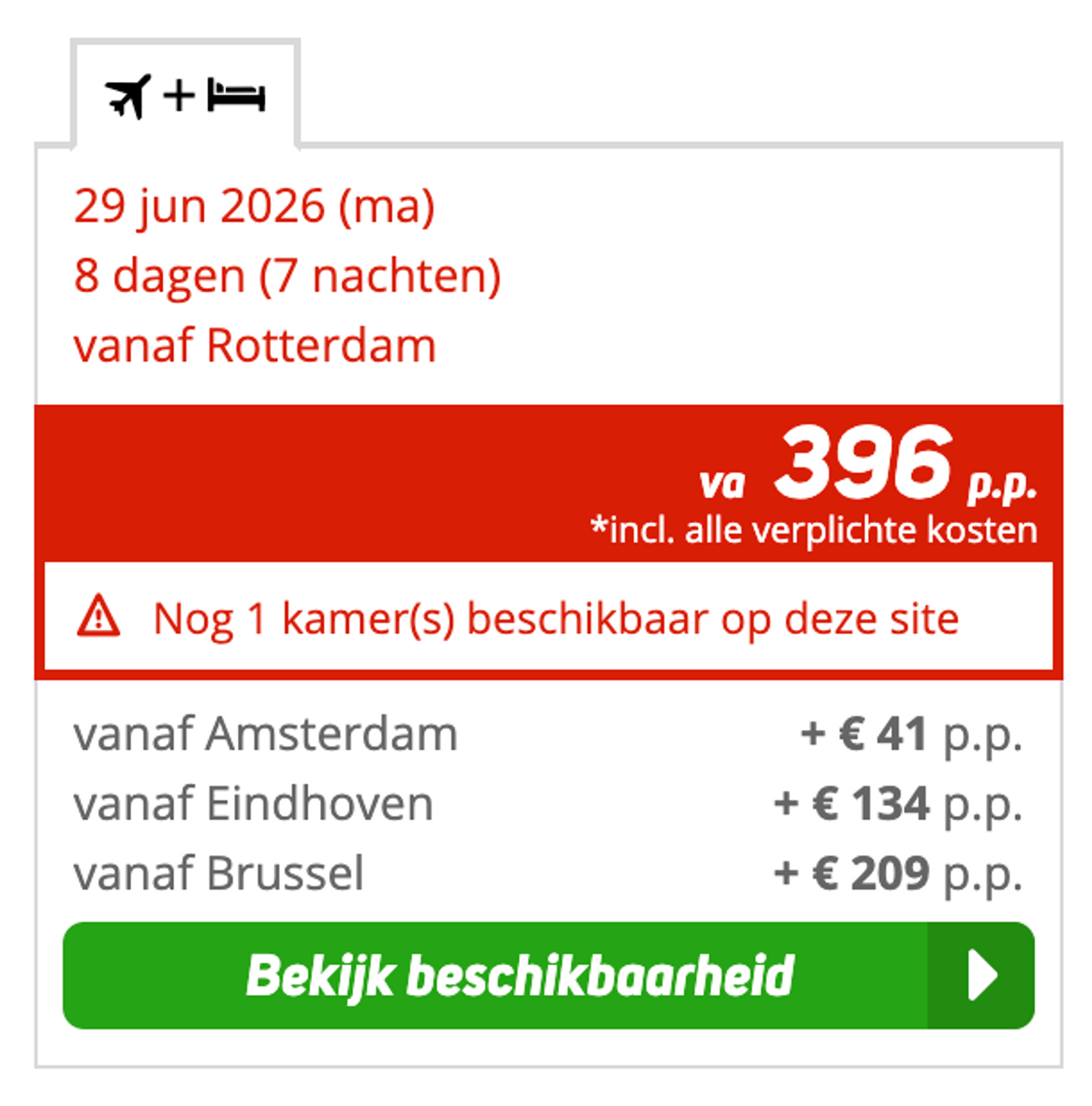 Boekingsvoorbeeld