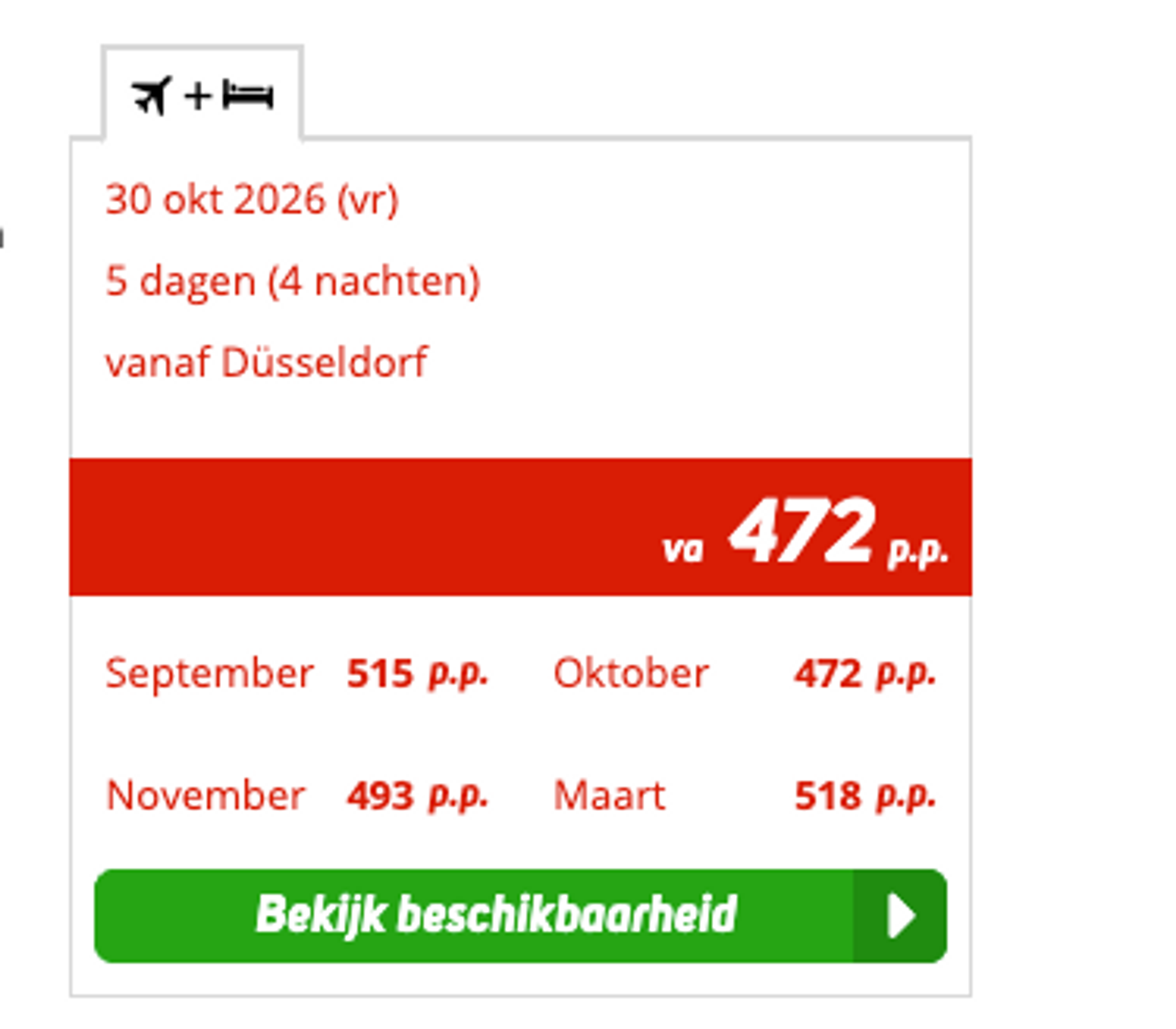 Boekingsvoorbeeld