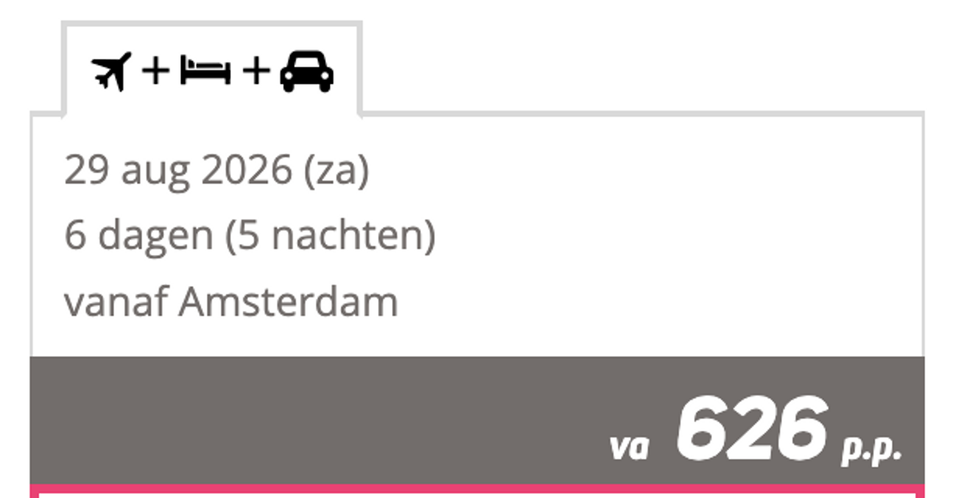 Boekingsvoorbeeld