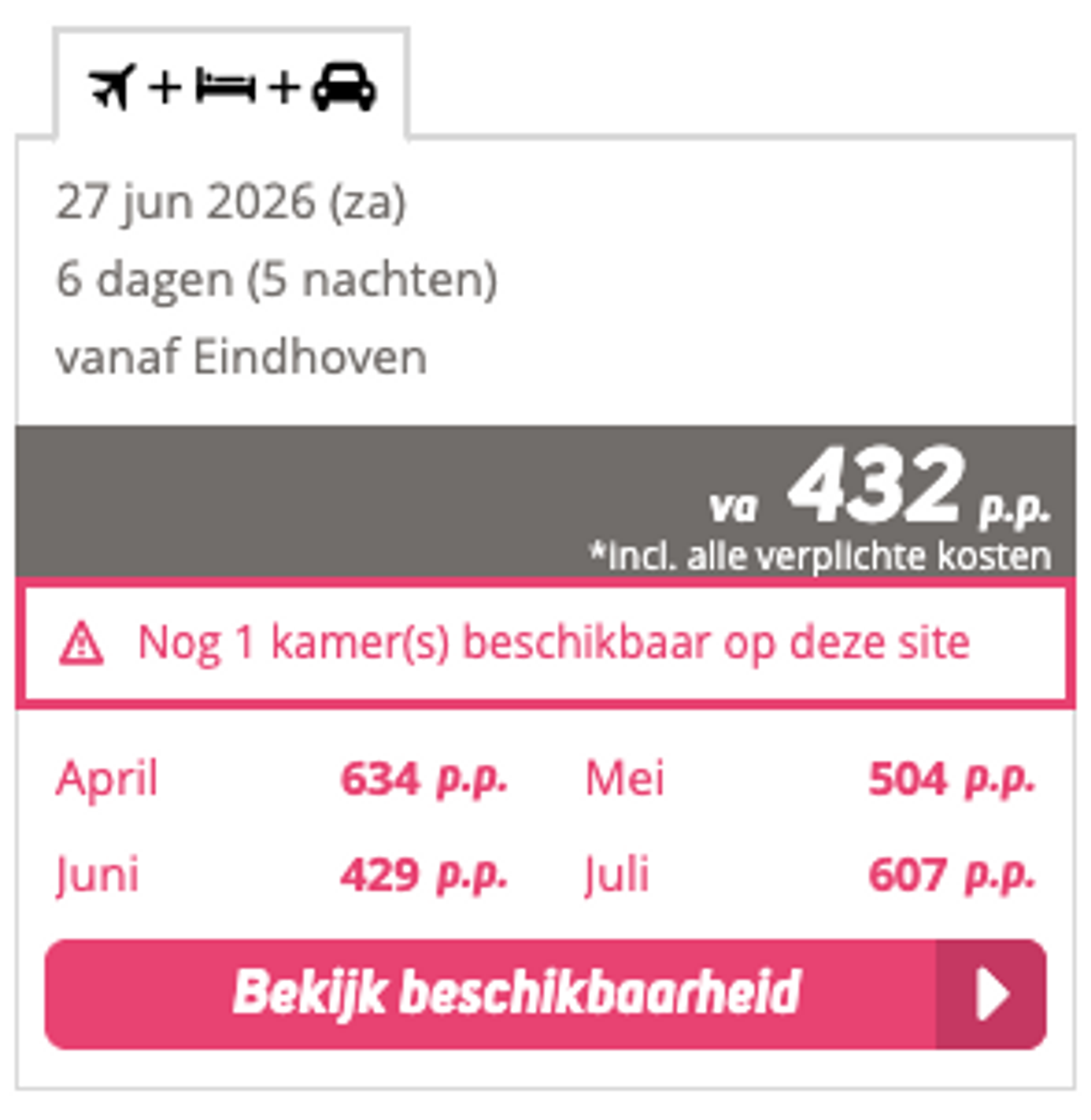 Boekingsvoorbeeld