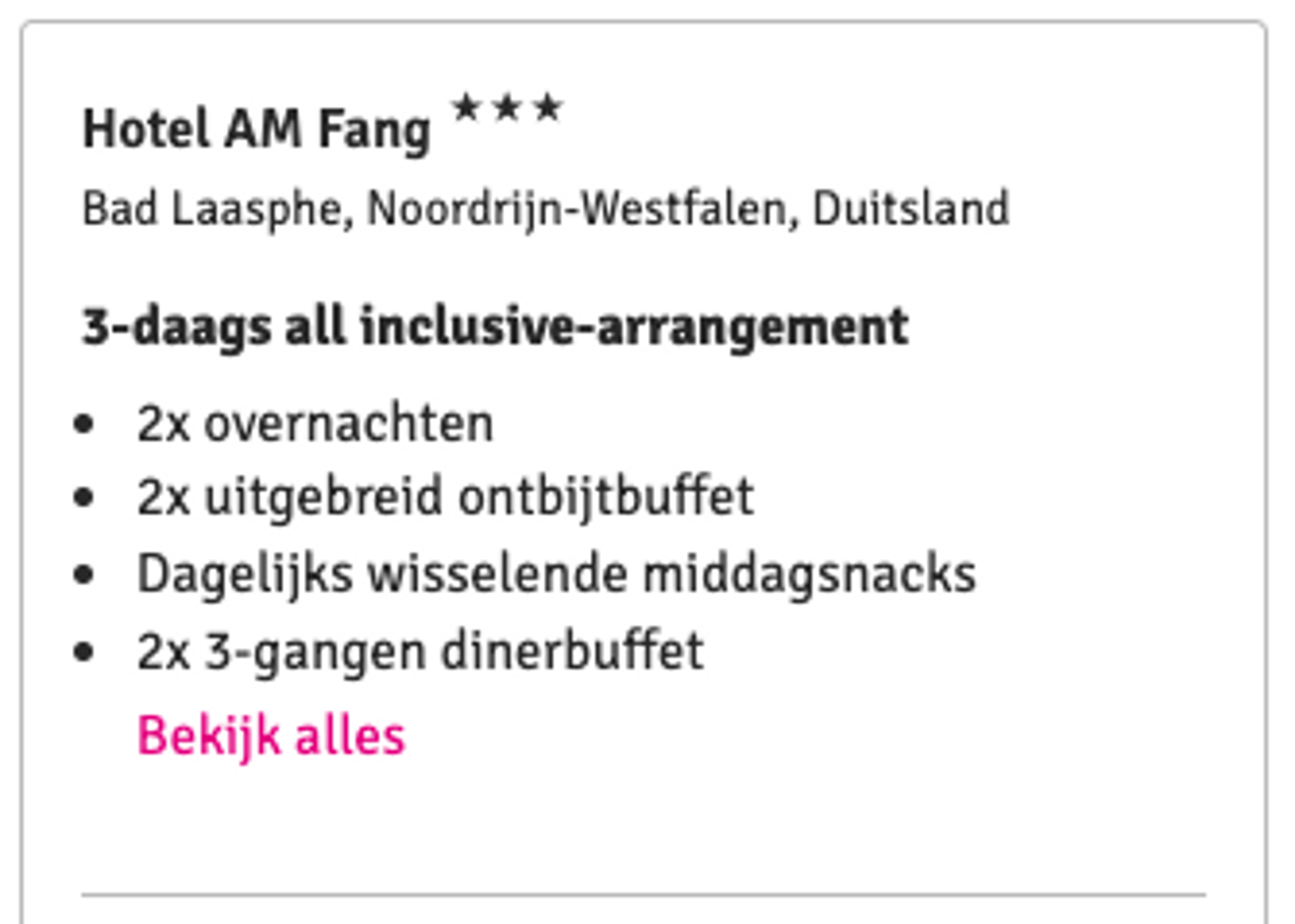 Boekingsvoorbeeld