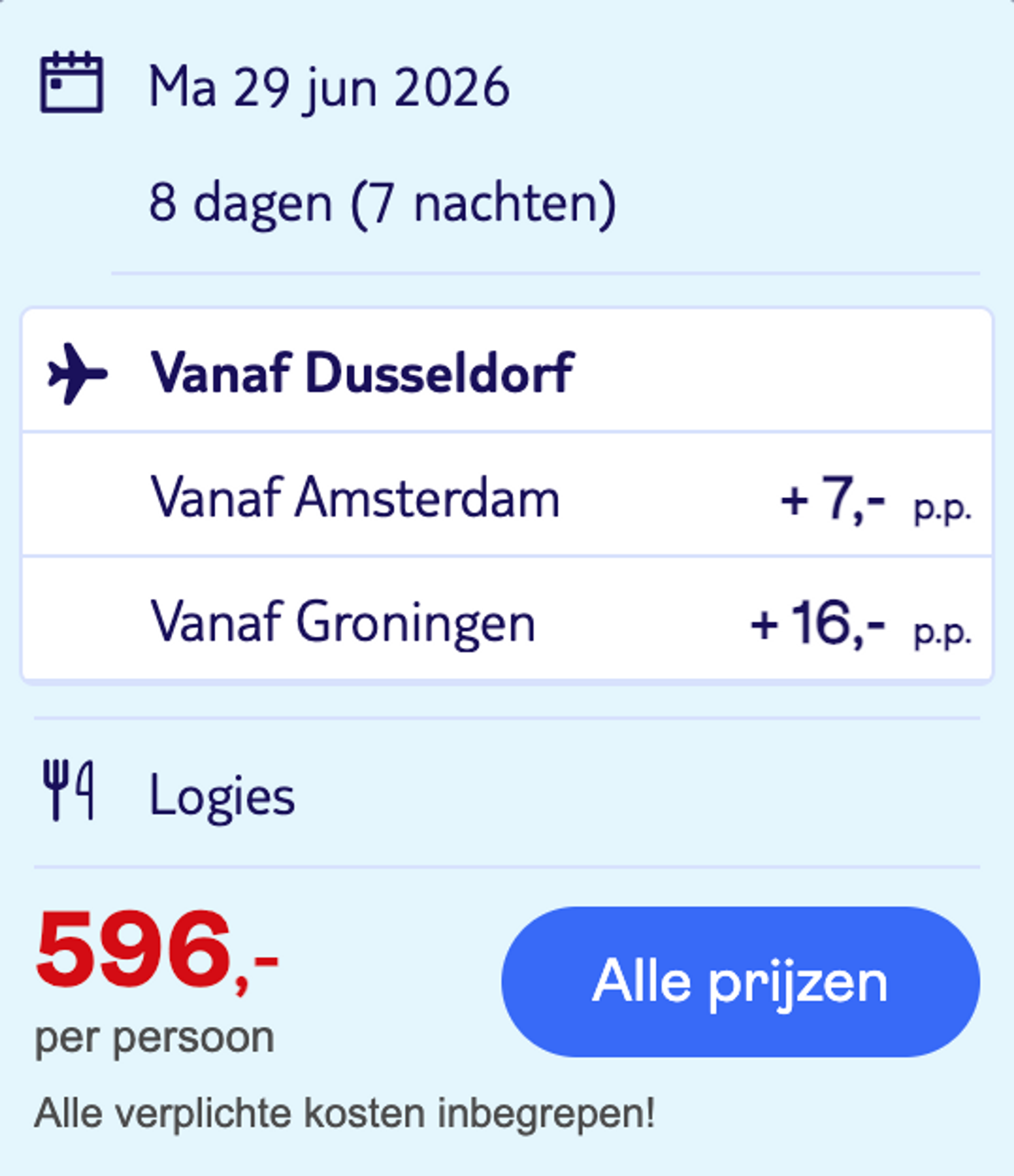 Boekingsvoorbeeld