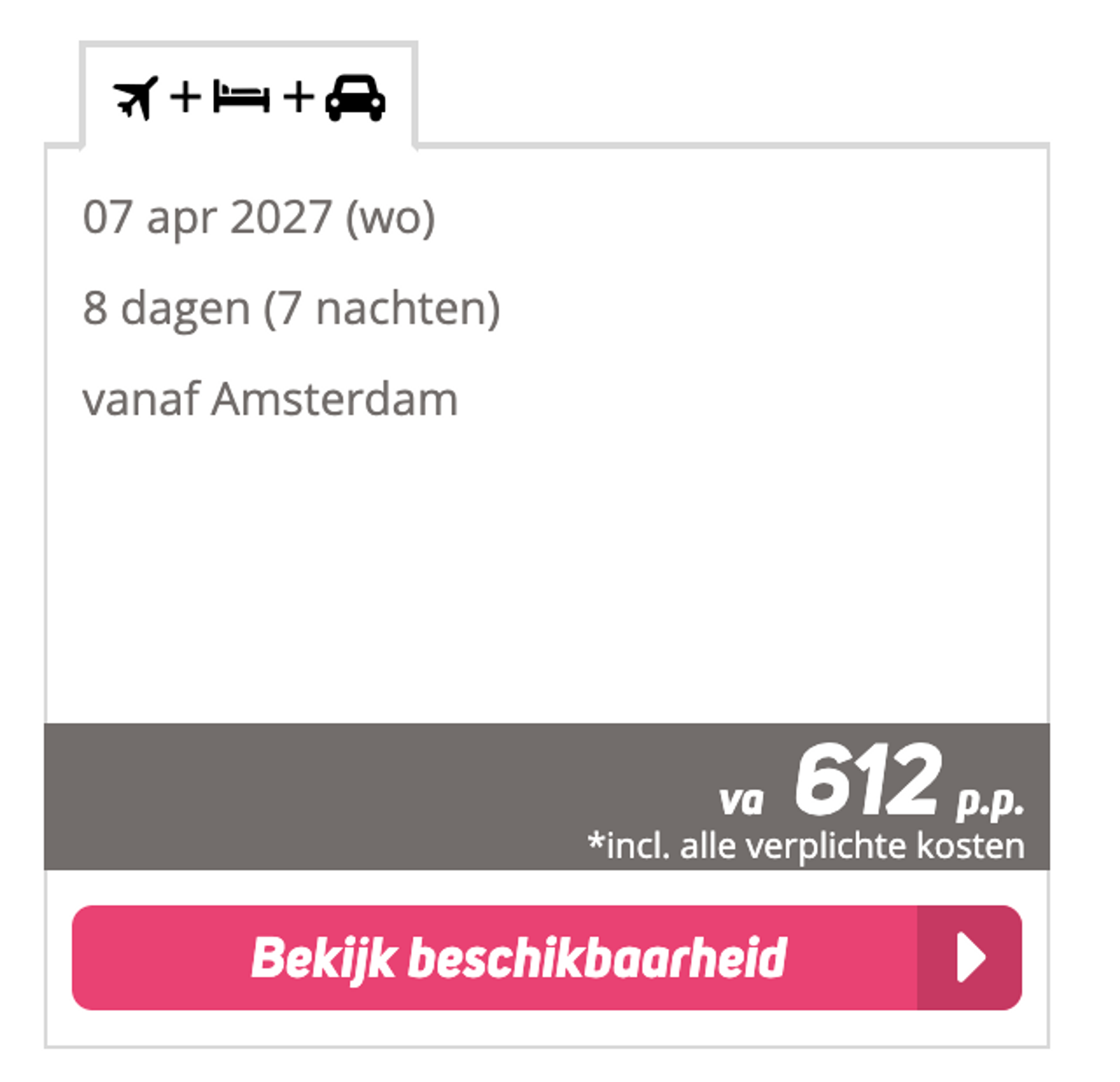 Boekingsvoorbeeld