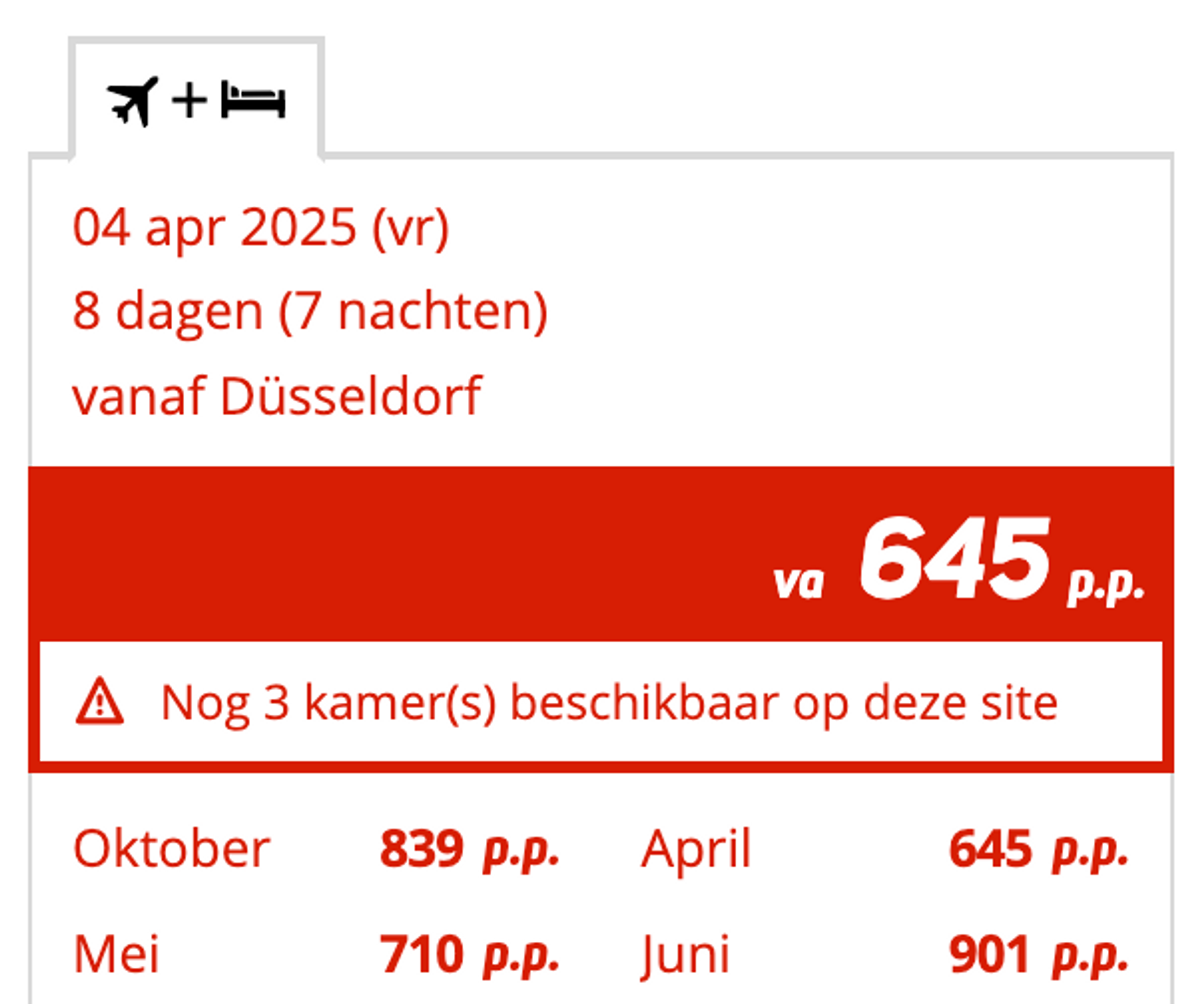 Boekingsvoorbeeld