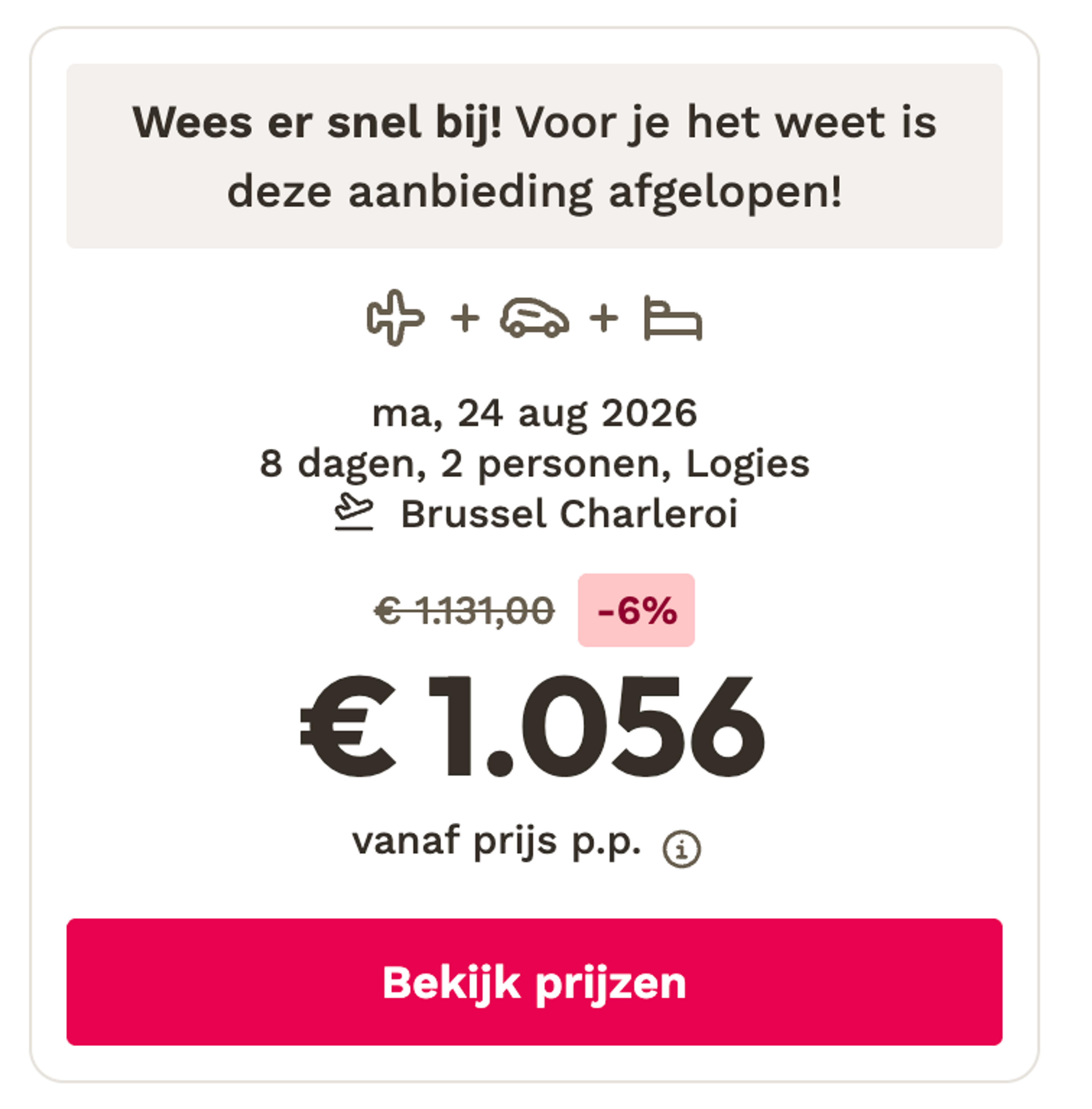 Boekingsvoorbeeld