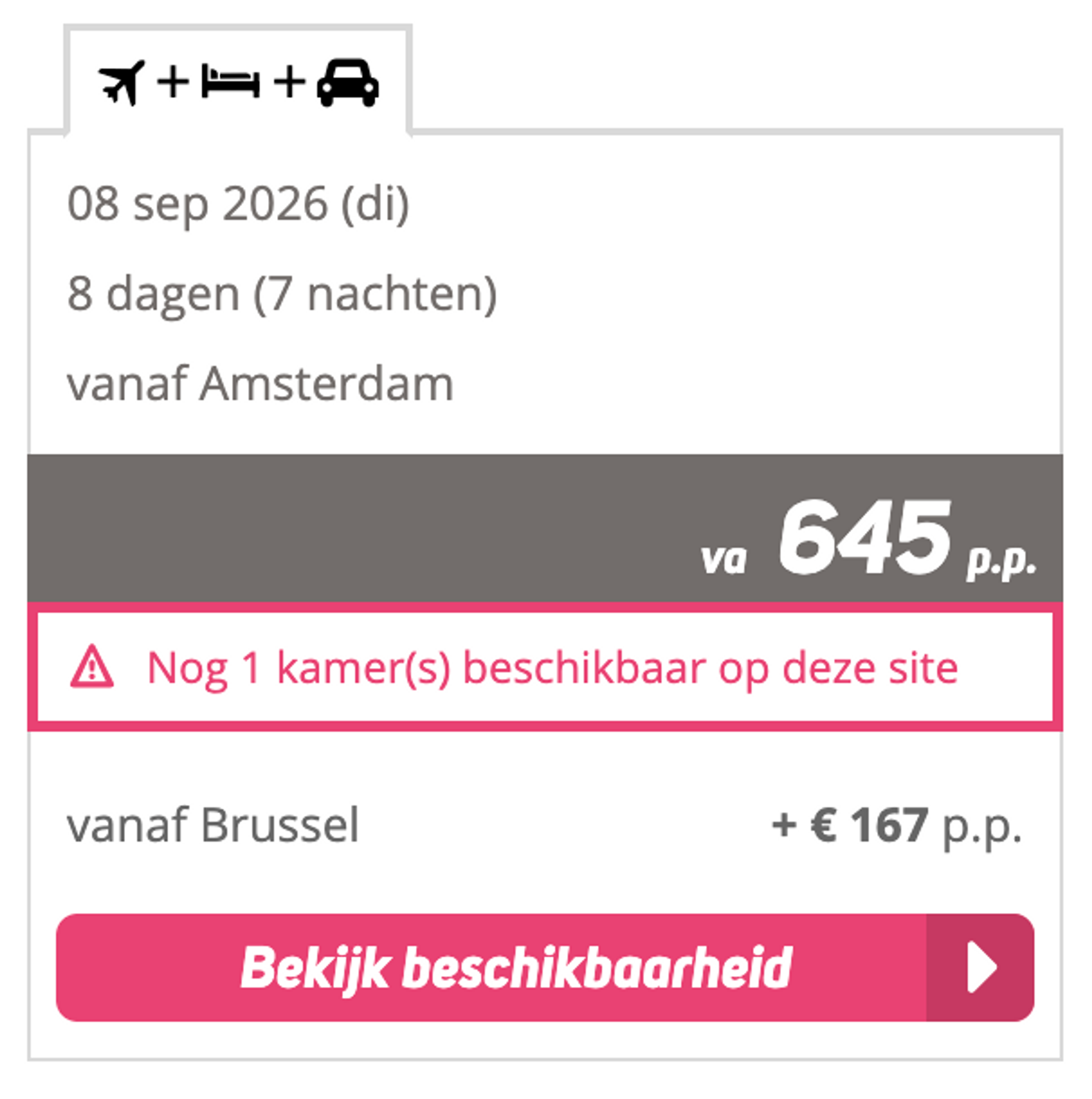 Boekingsvoorbeeld