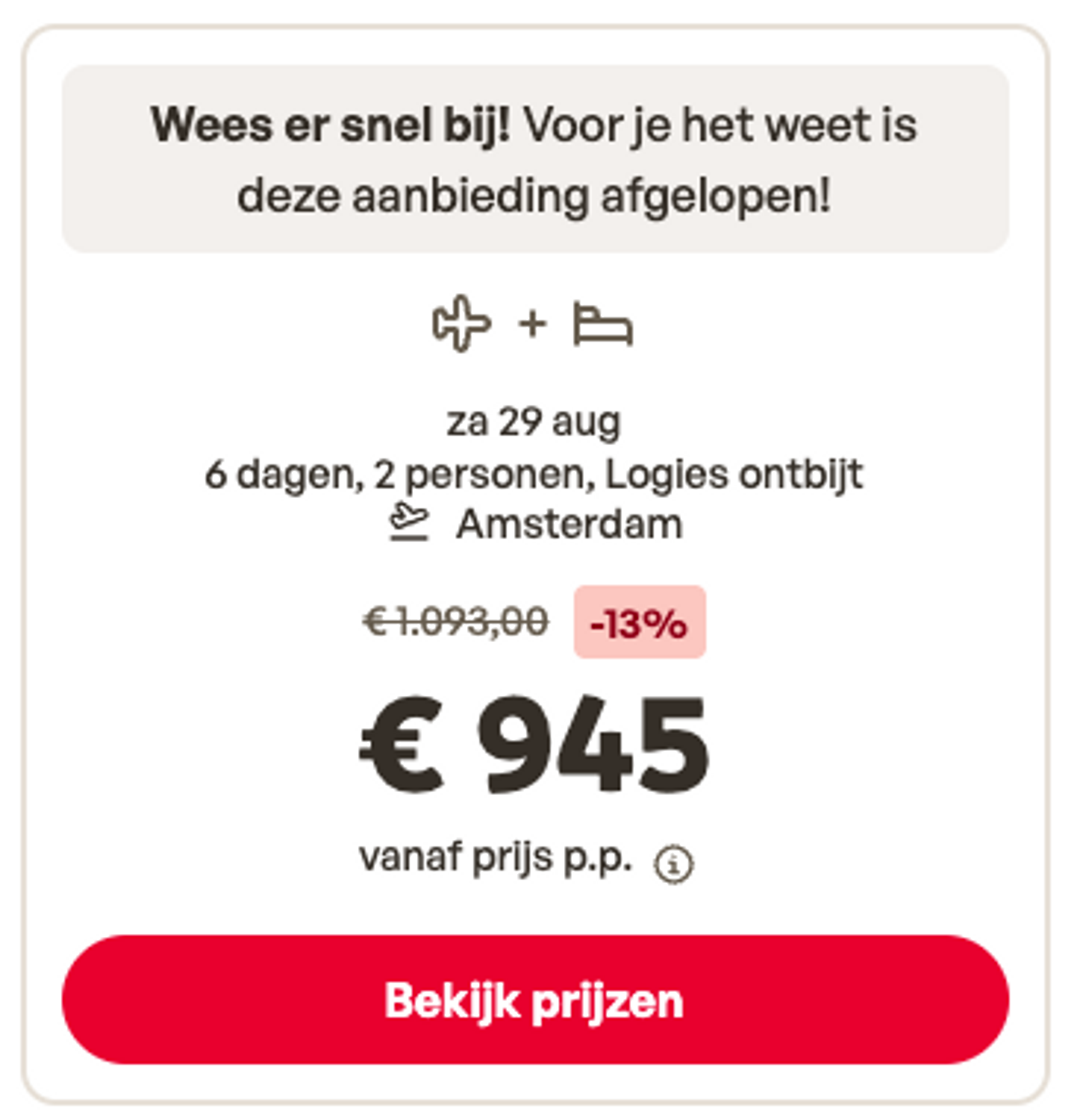 Boekingsvoorbeeld