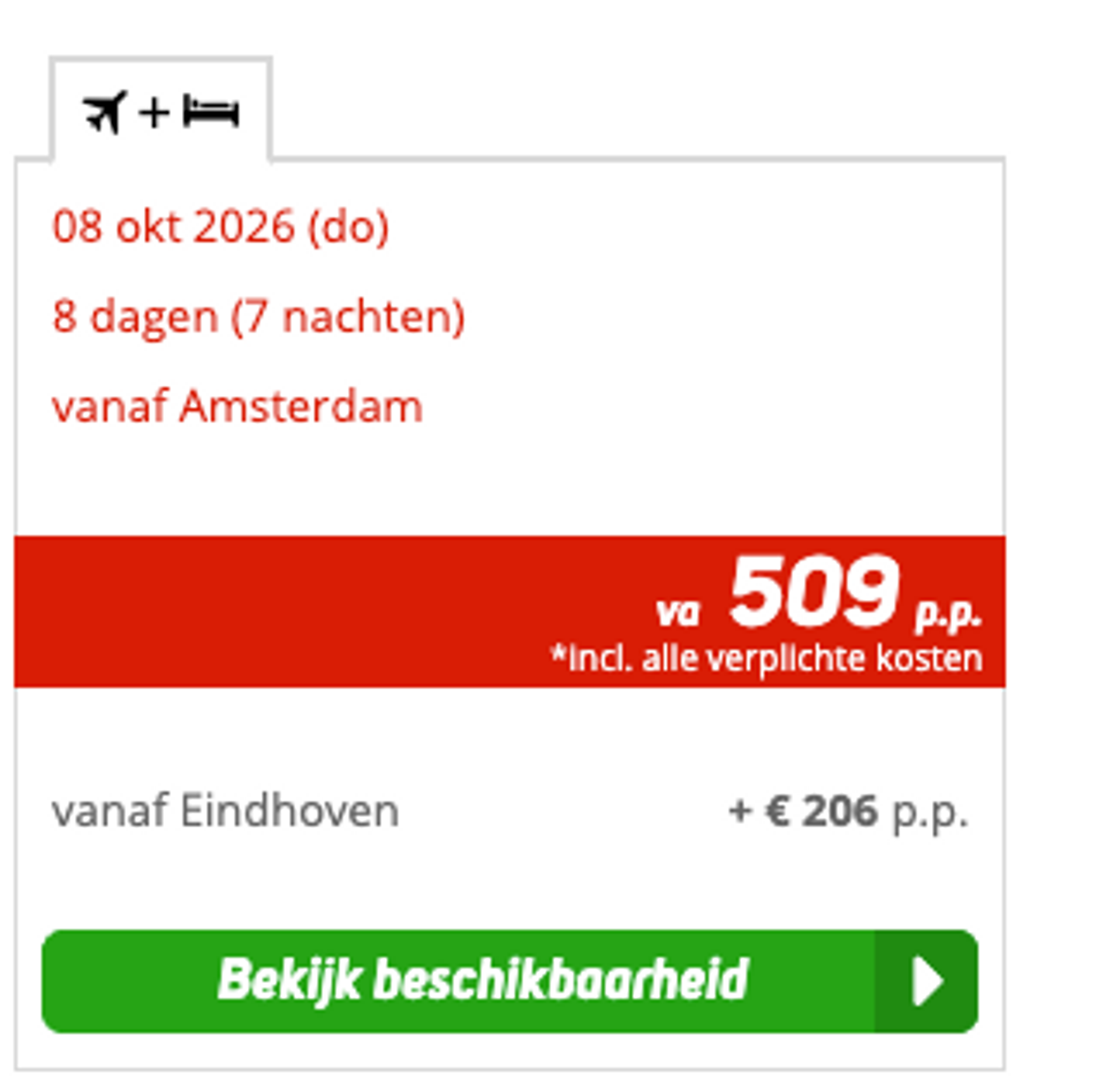 Boekingsvoorbeeld