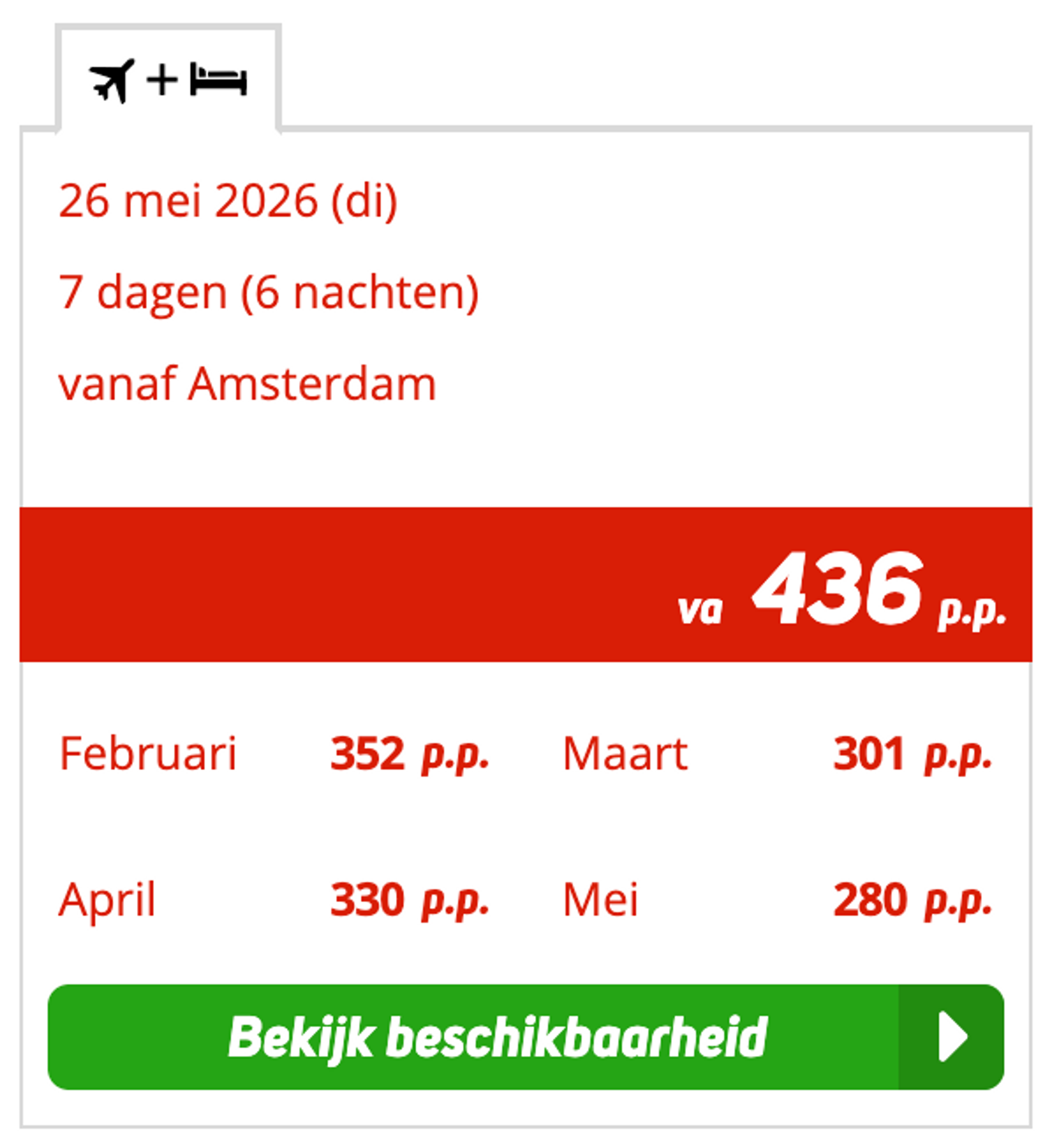 Boekingsvoorbeeld