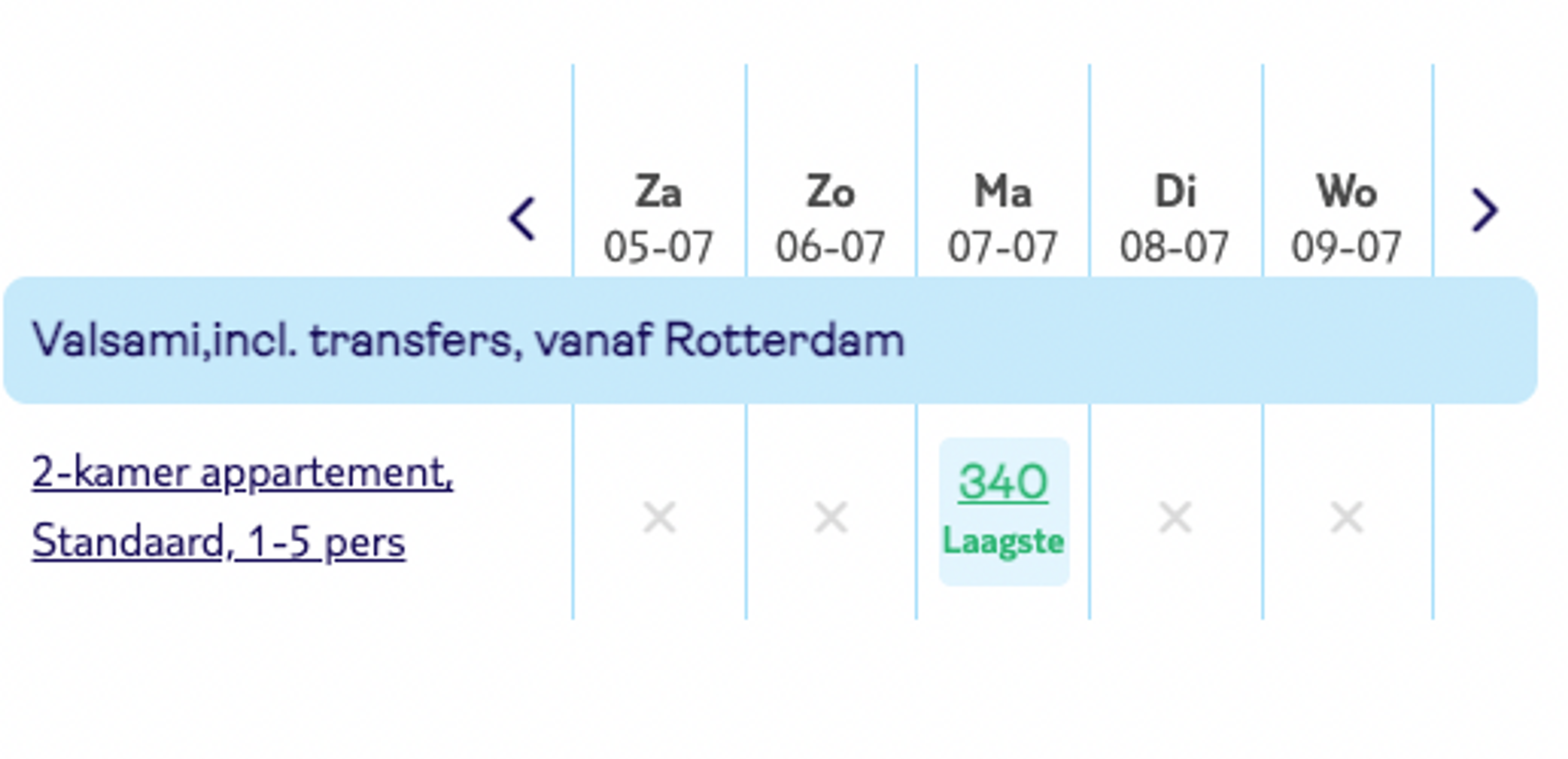 Boekingsvoorbeeld