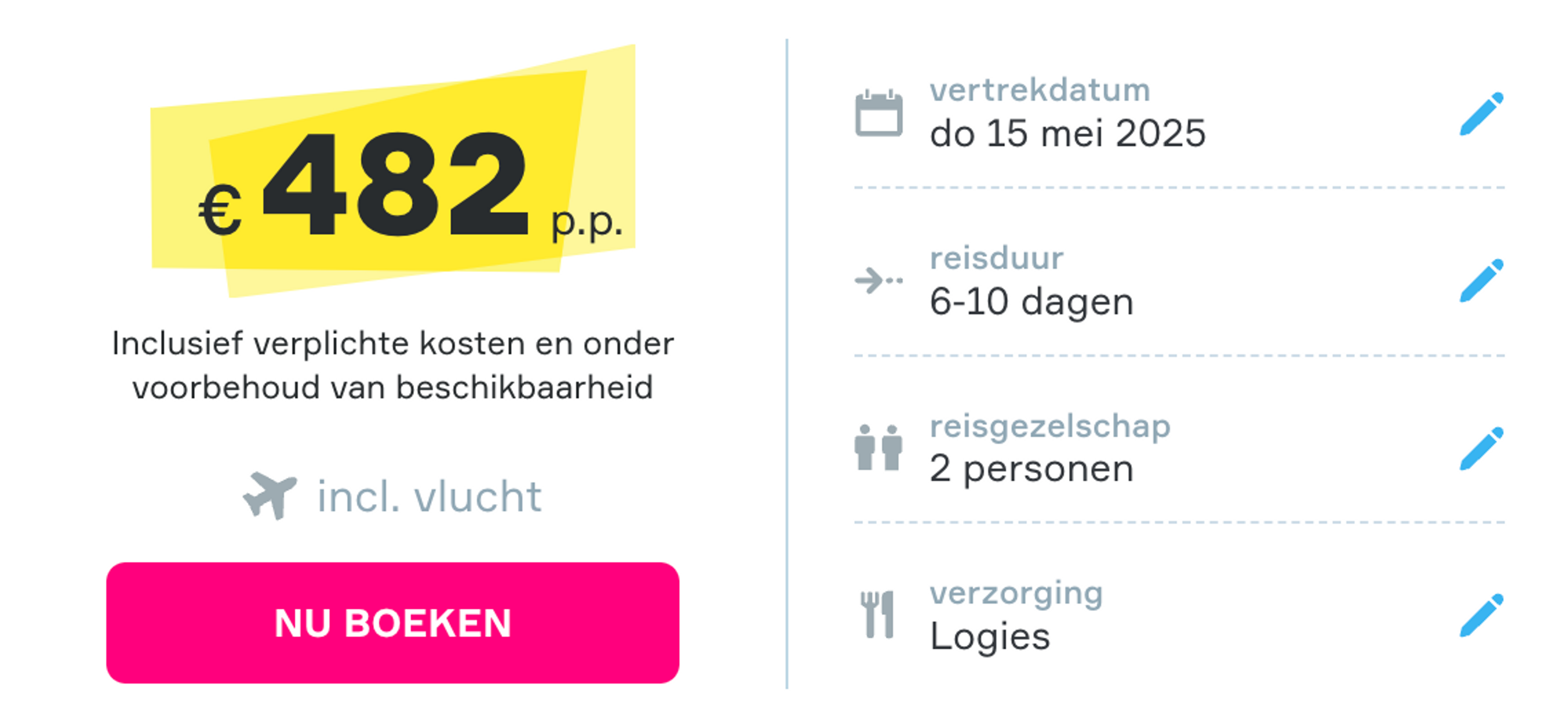 Boekingsvoorbeeld