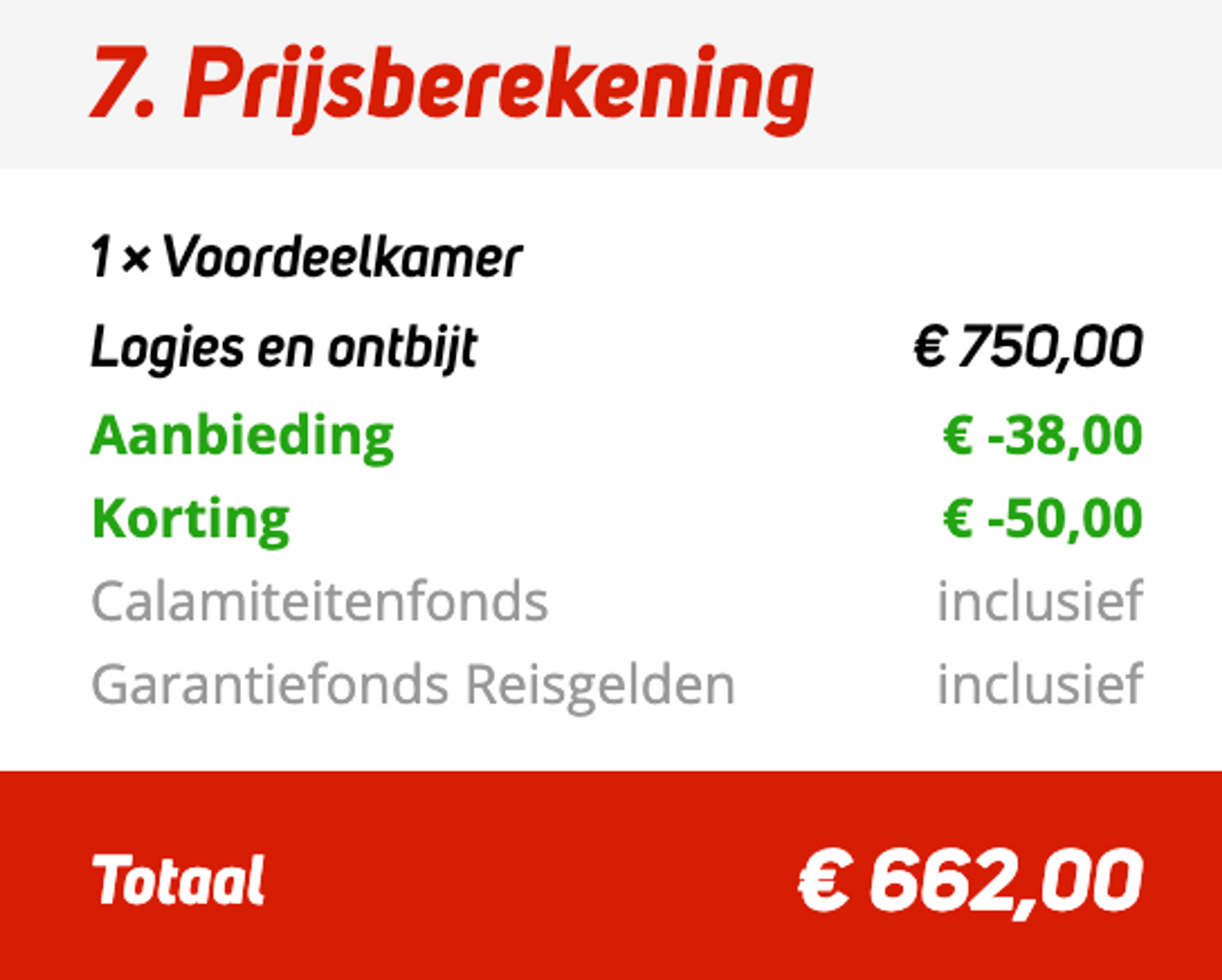 Boekingsvoorbeeld