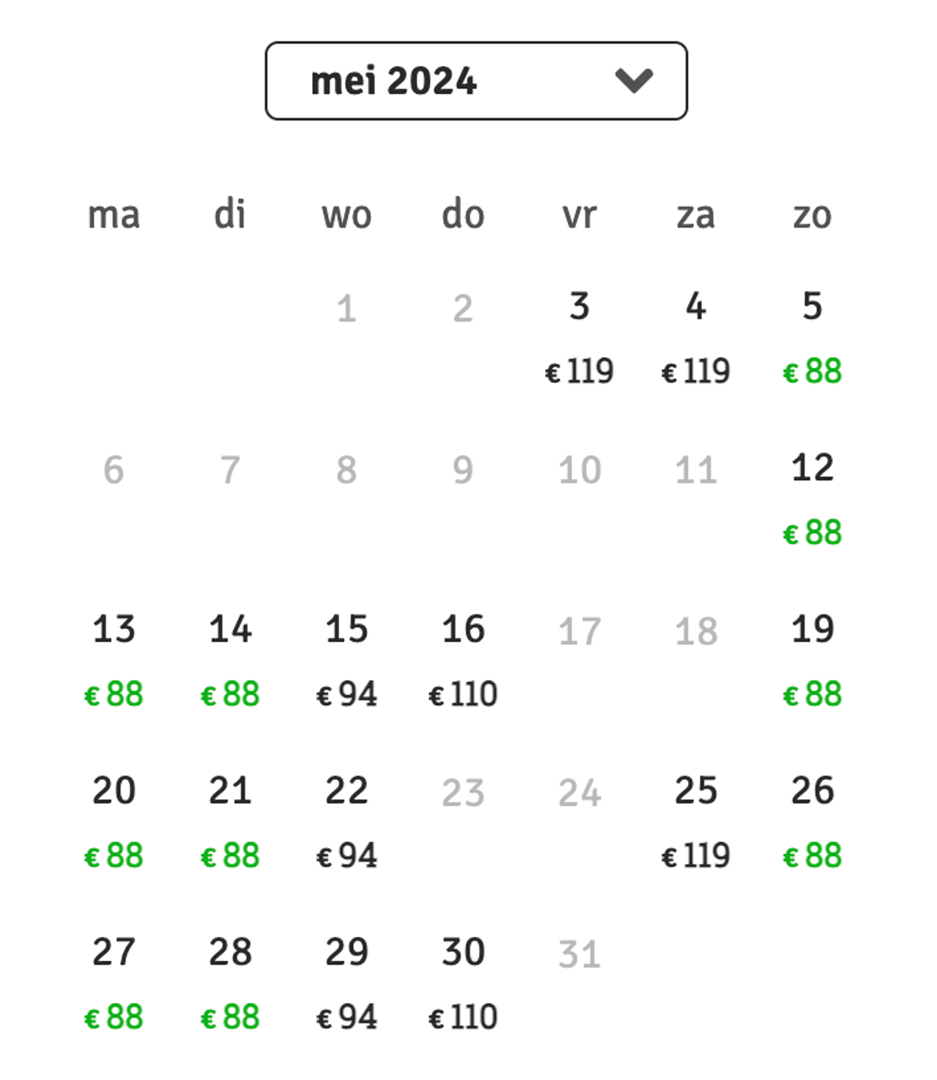 Boekingsvoorbeeld