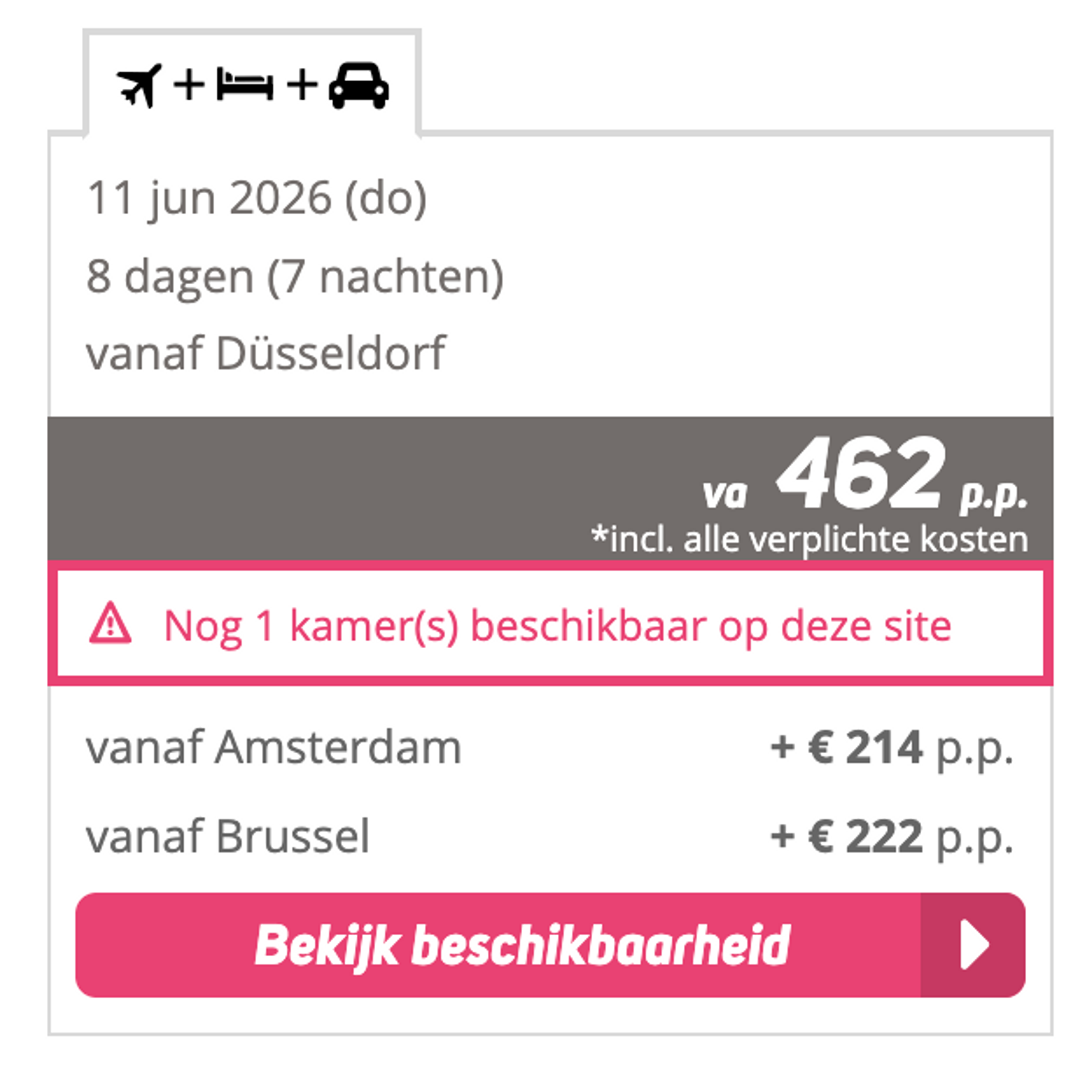 Boekingsvoorbeeld