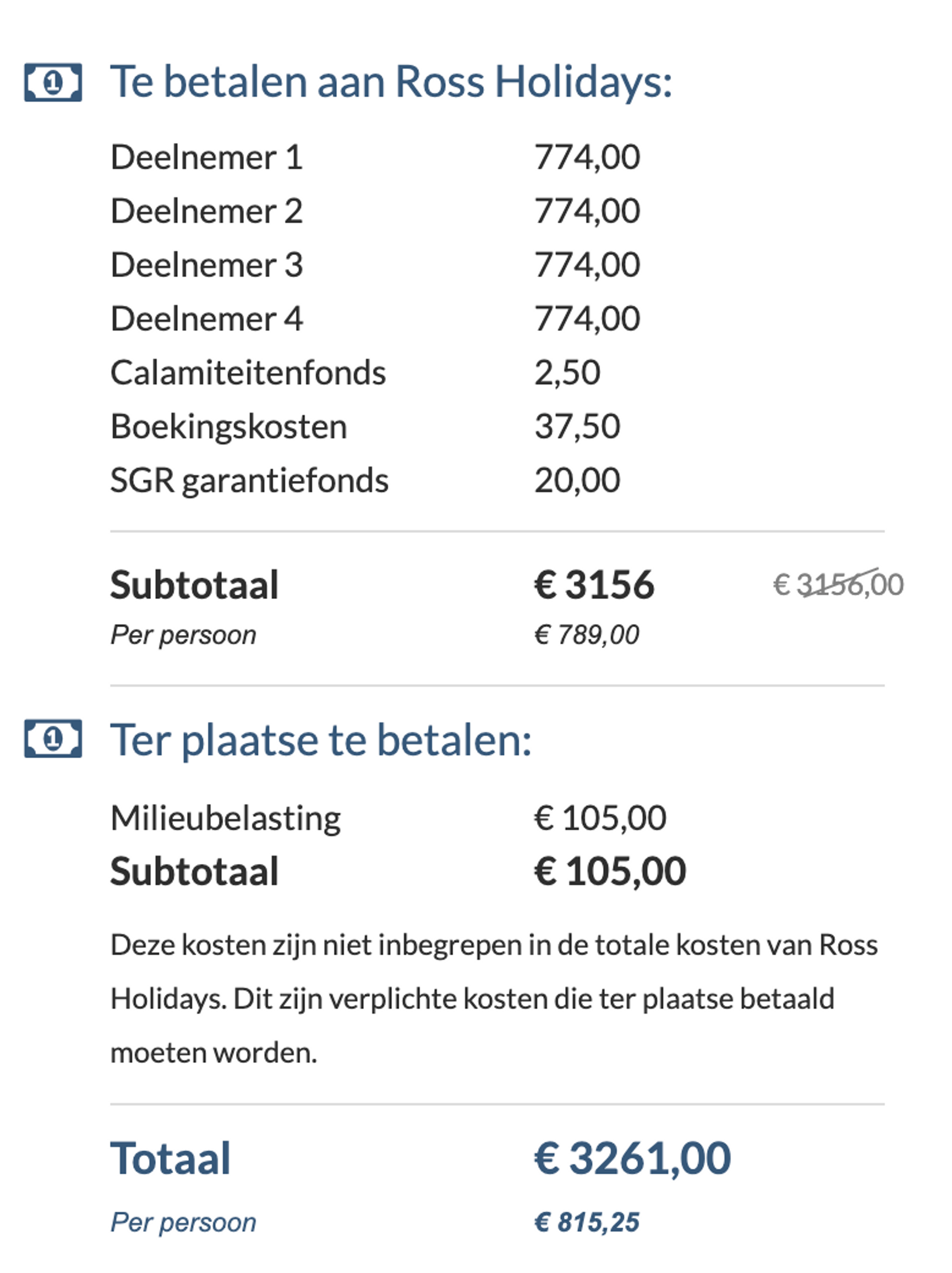 Boekingsvoorbeeld