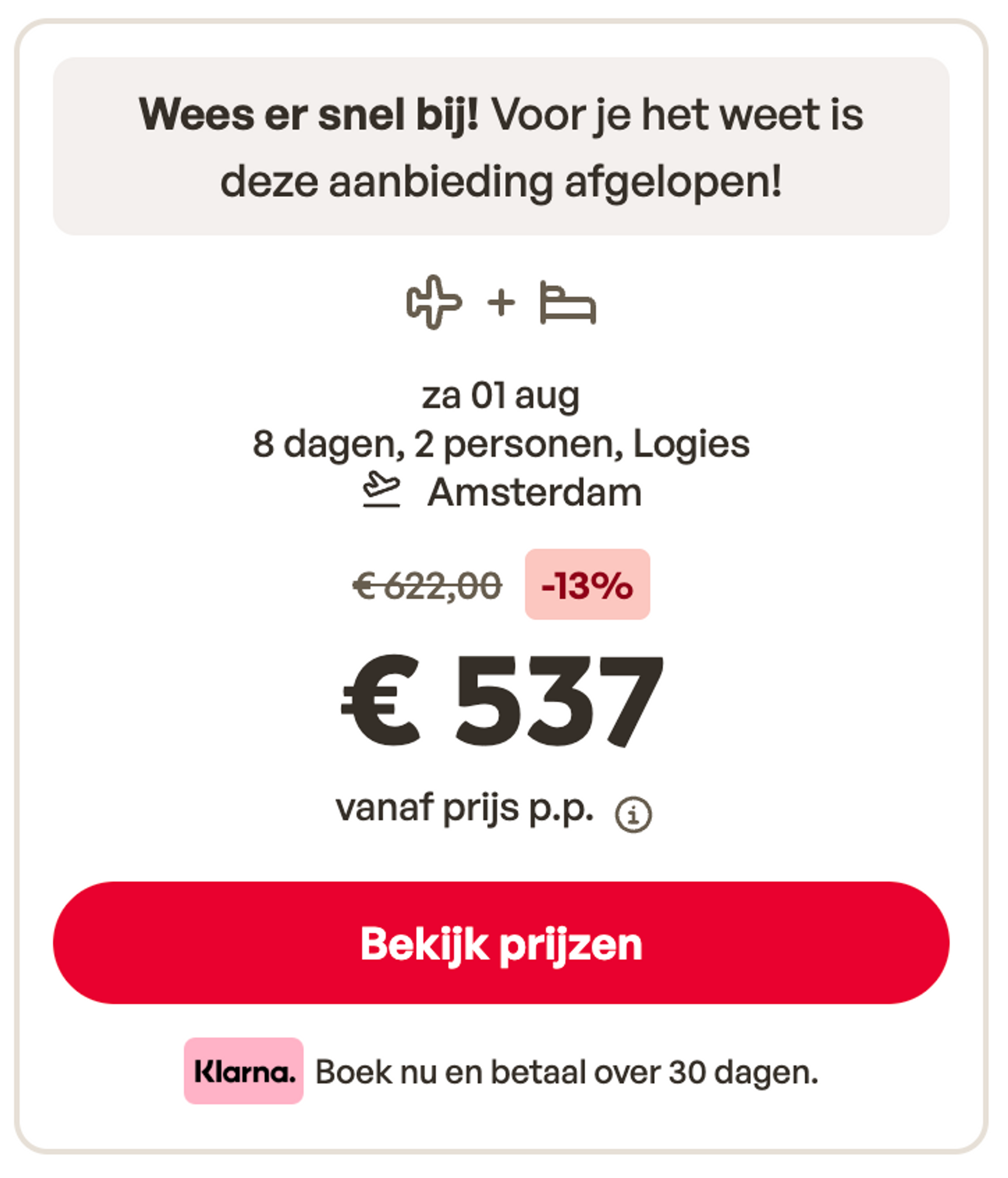Boekingsvoorbeeld
