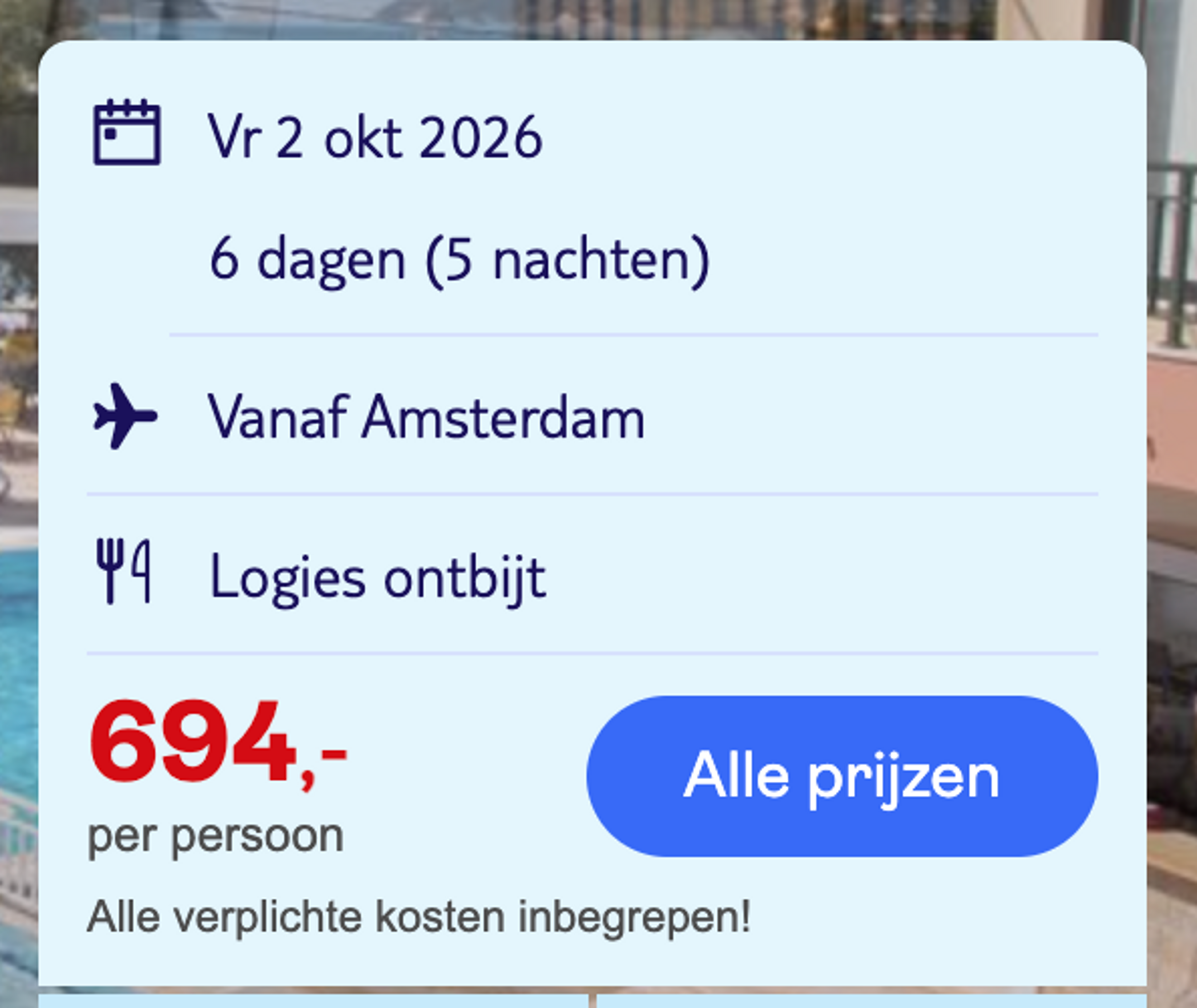 Boekingsvoorbeeld