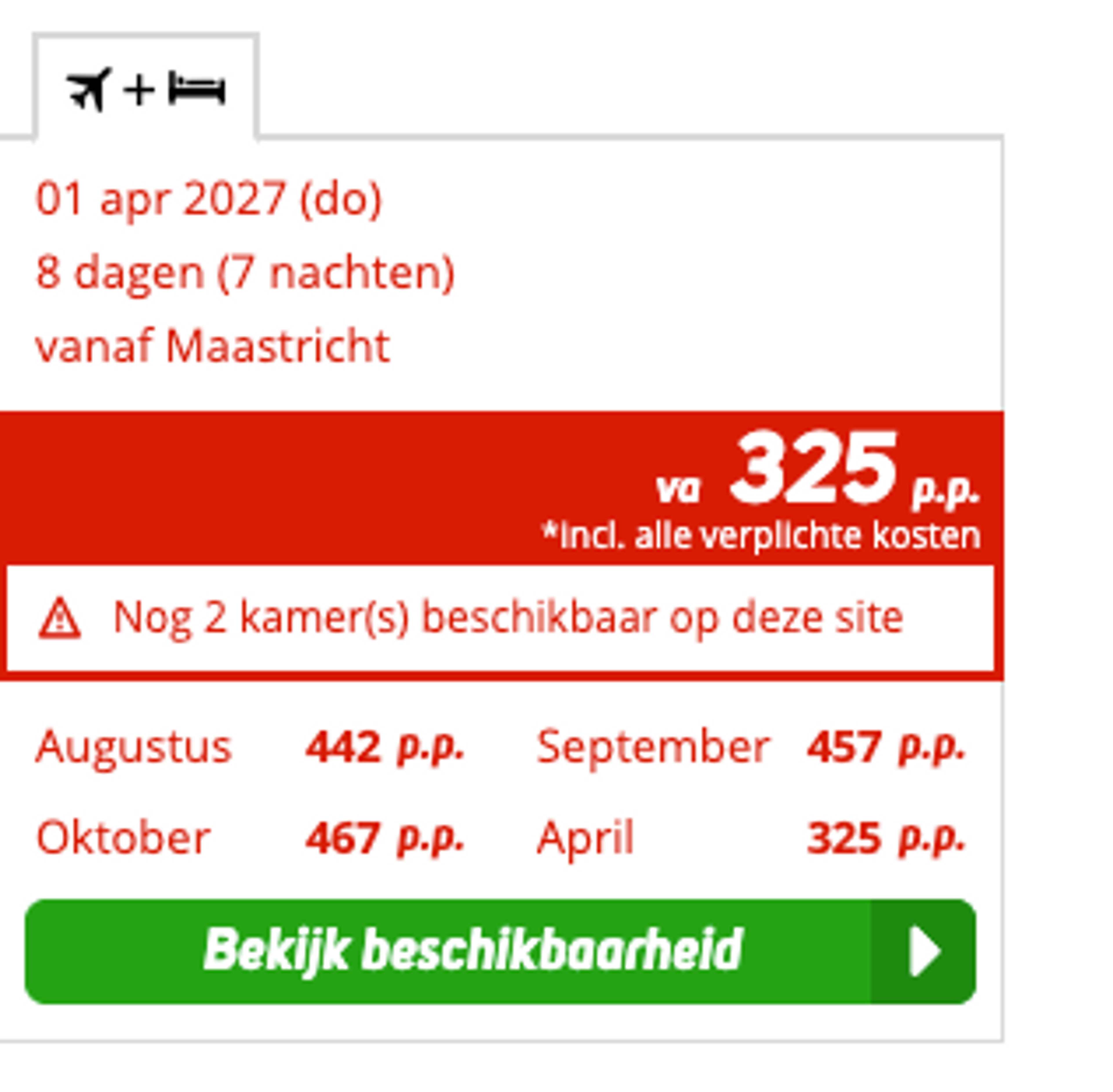 Boekingsvoorbeeld
