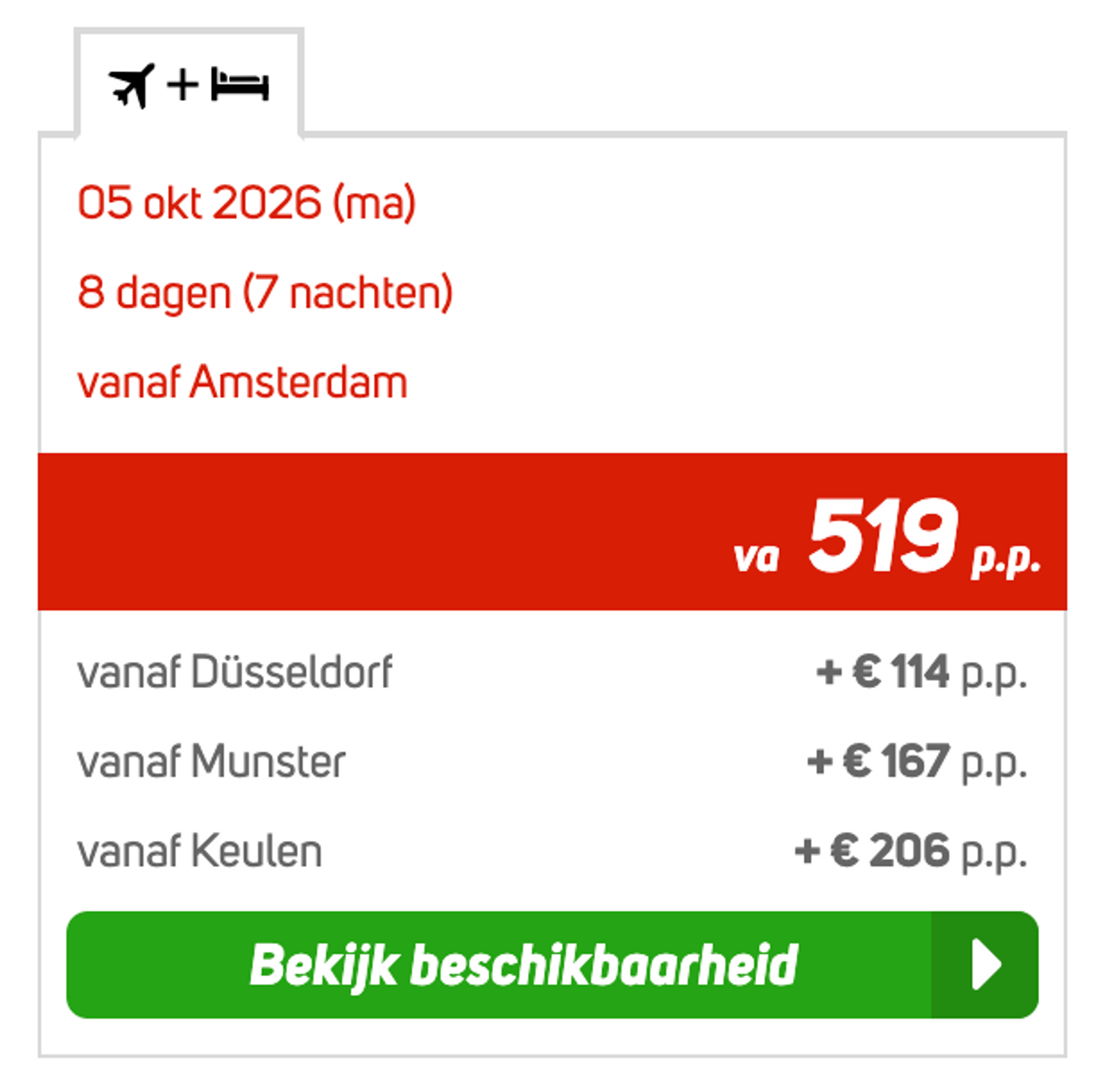 Boekingsvoorbeeld